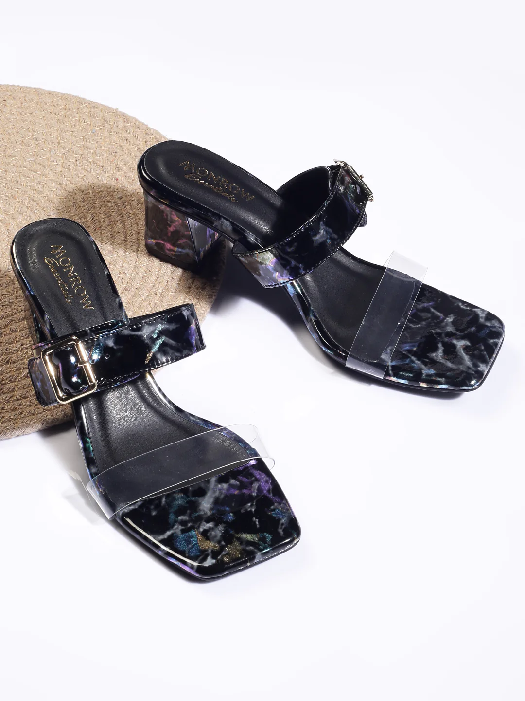 Esther Black Block Heels - Image 3