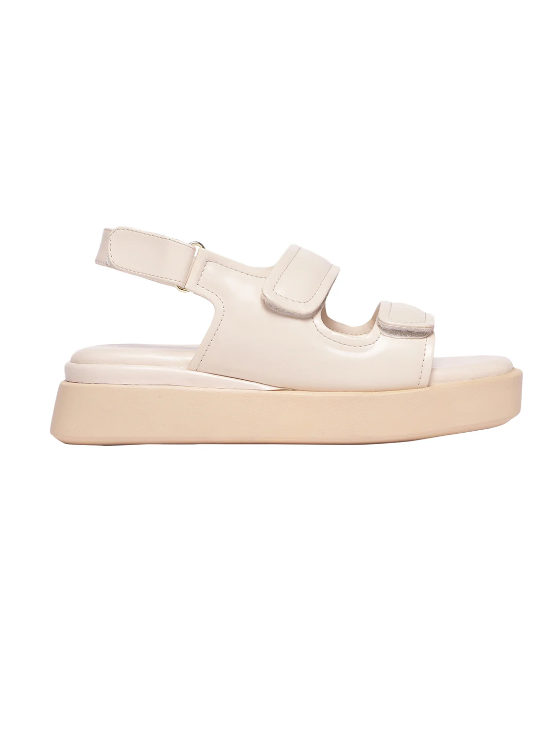Eudora Cream Flatform Heels - Image 5