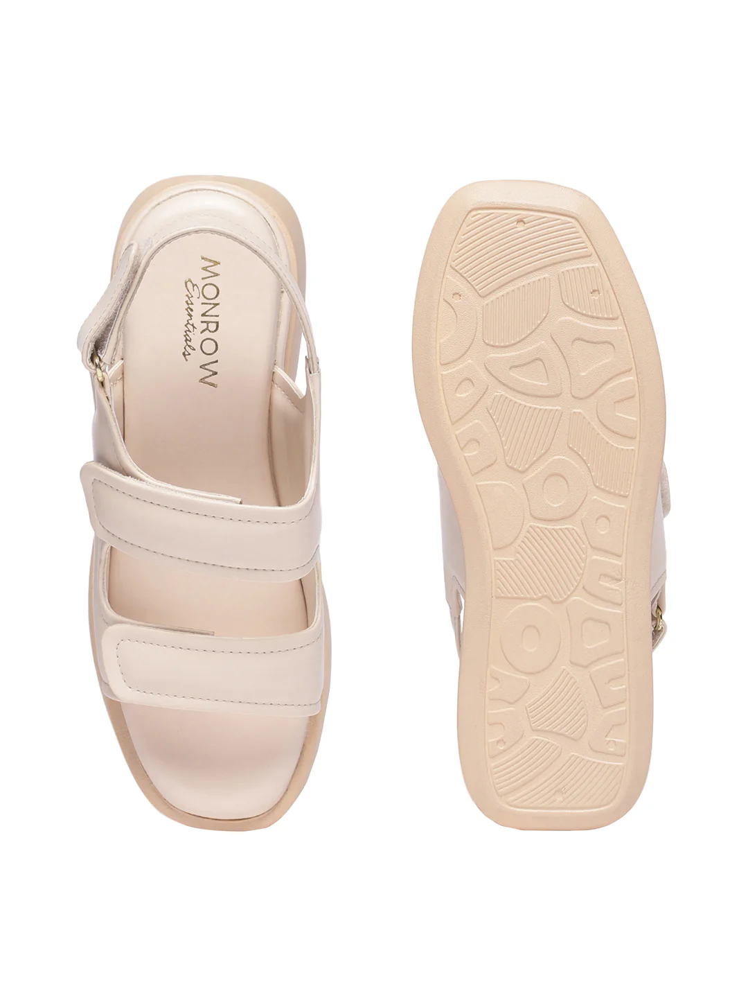 Eudora Cream Flatform Heels - Image 7