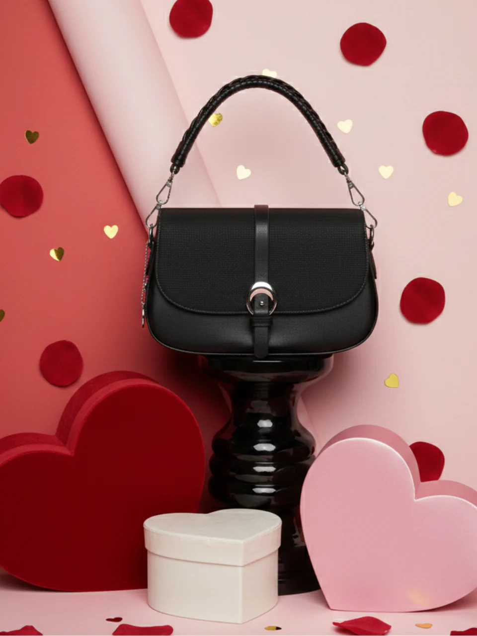 Eve Black Handheld Bag