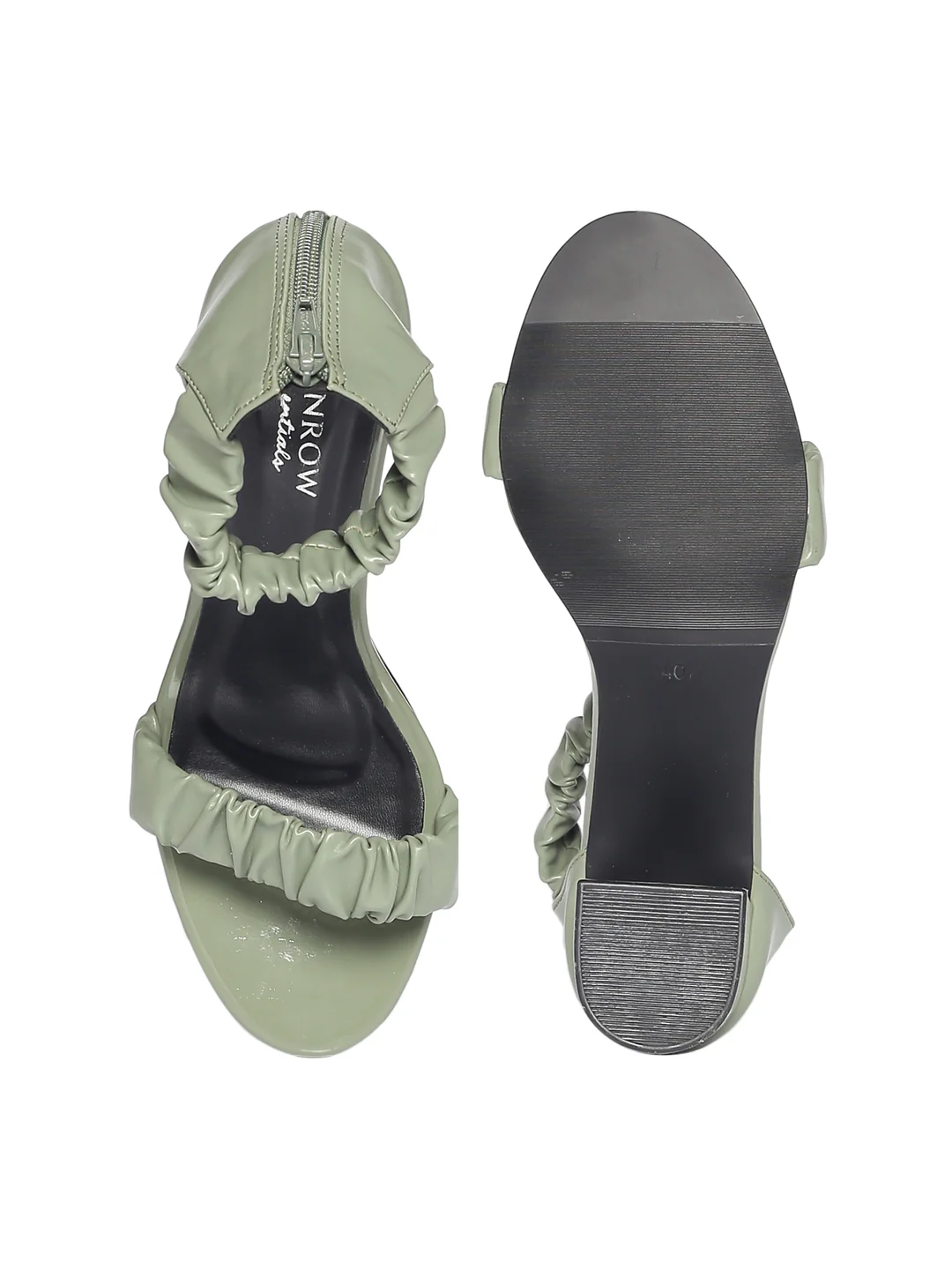Evelyn Olive Block Heels - Image 6