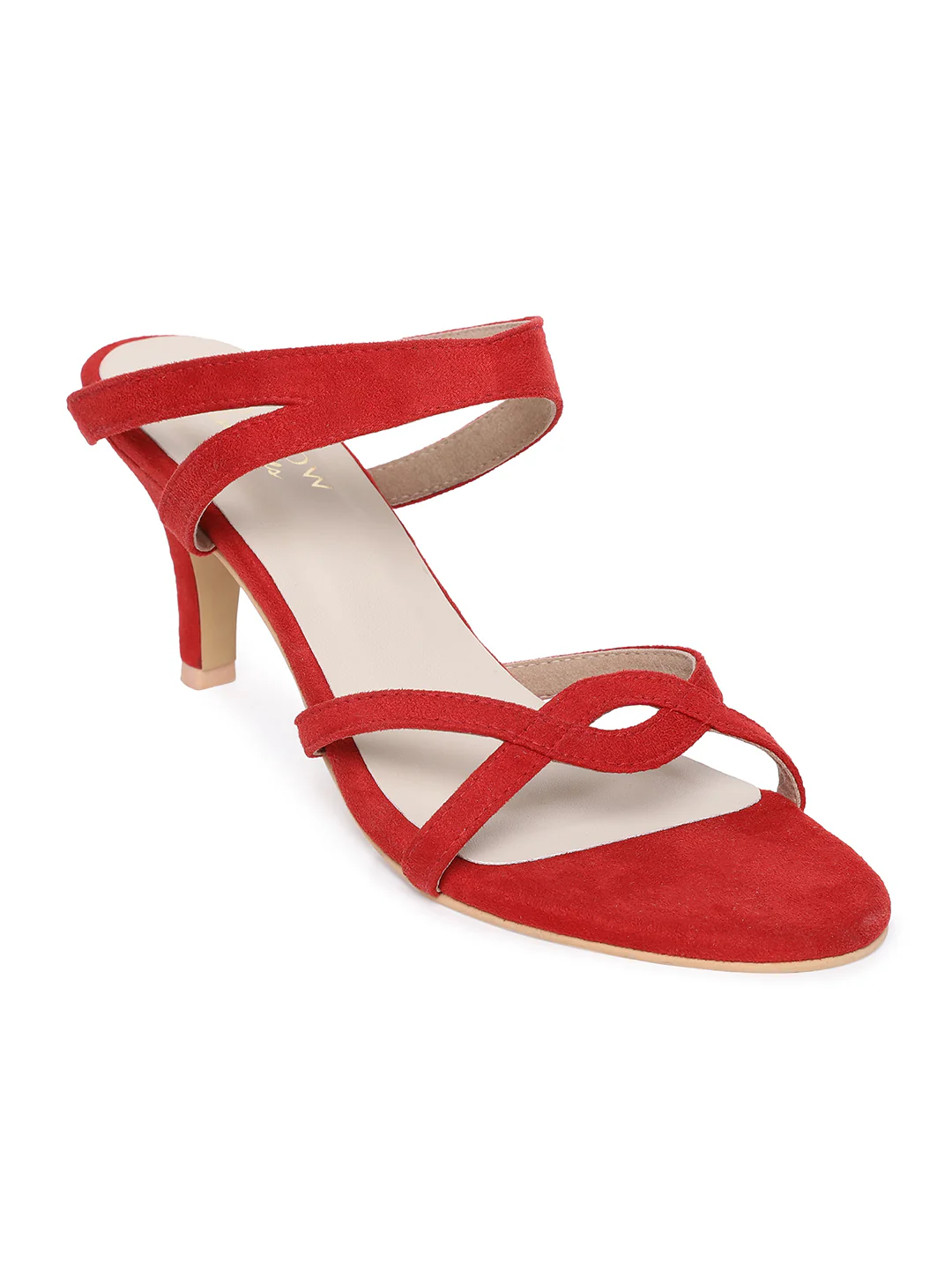 Evie Red Mule Kitten Heel - Image 2