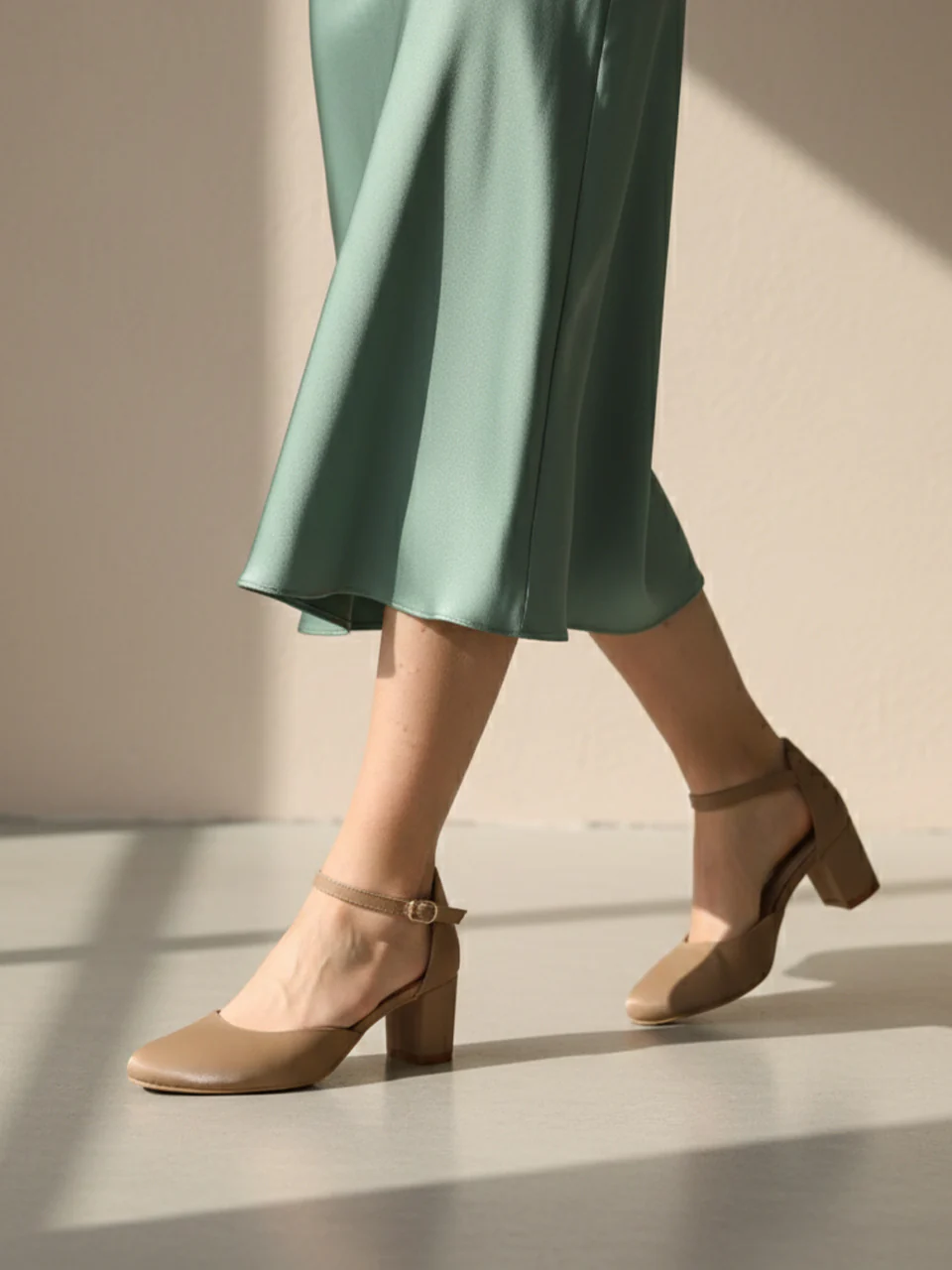 Fiora Cream Block Heels