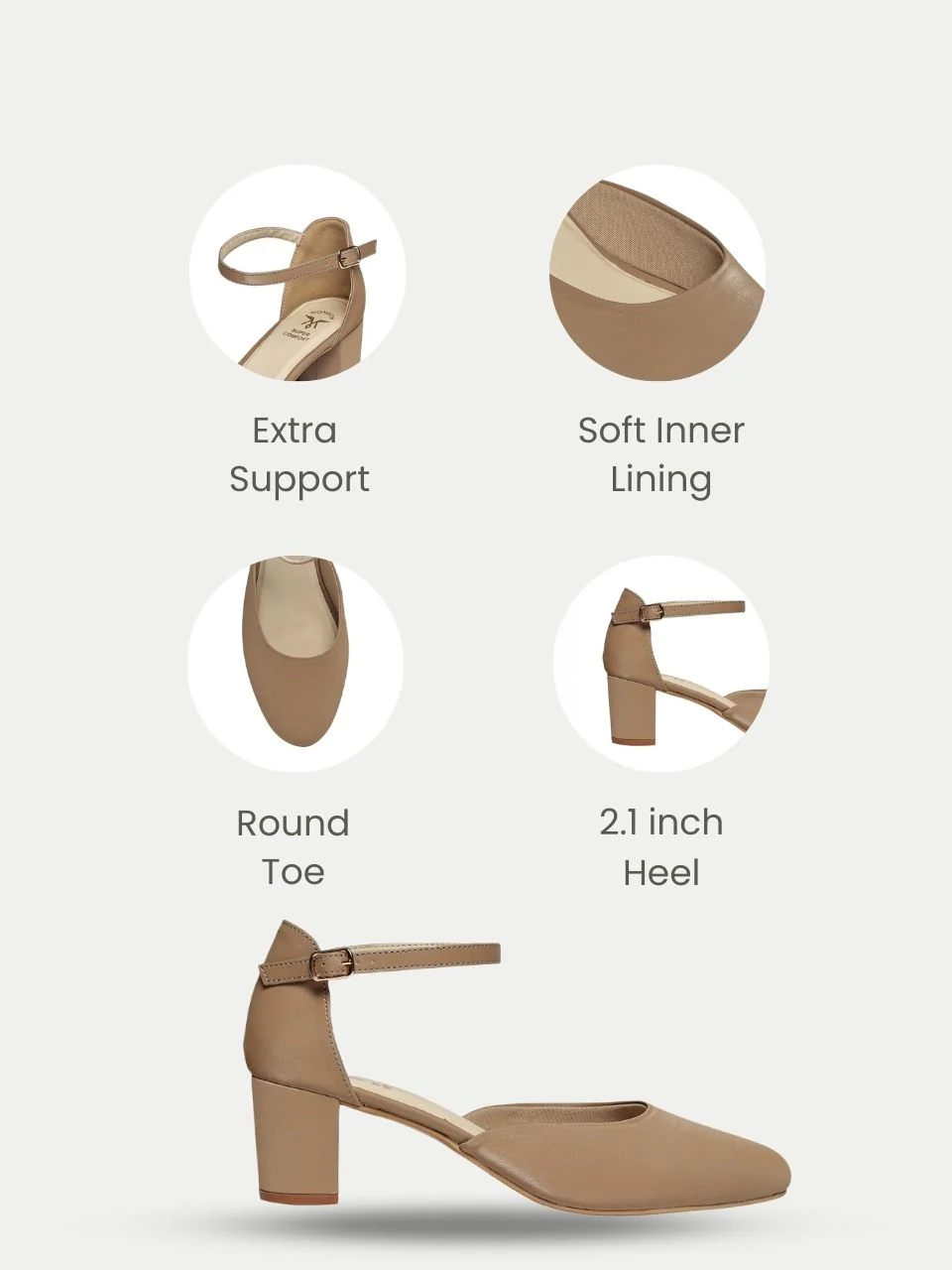 Fiora Cream Block Heels - Image 2