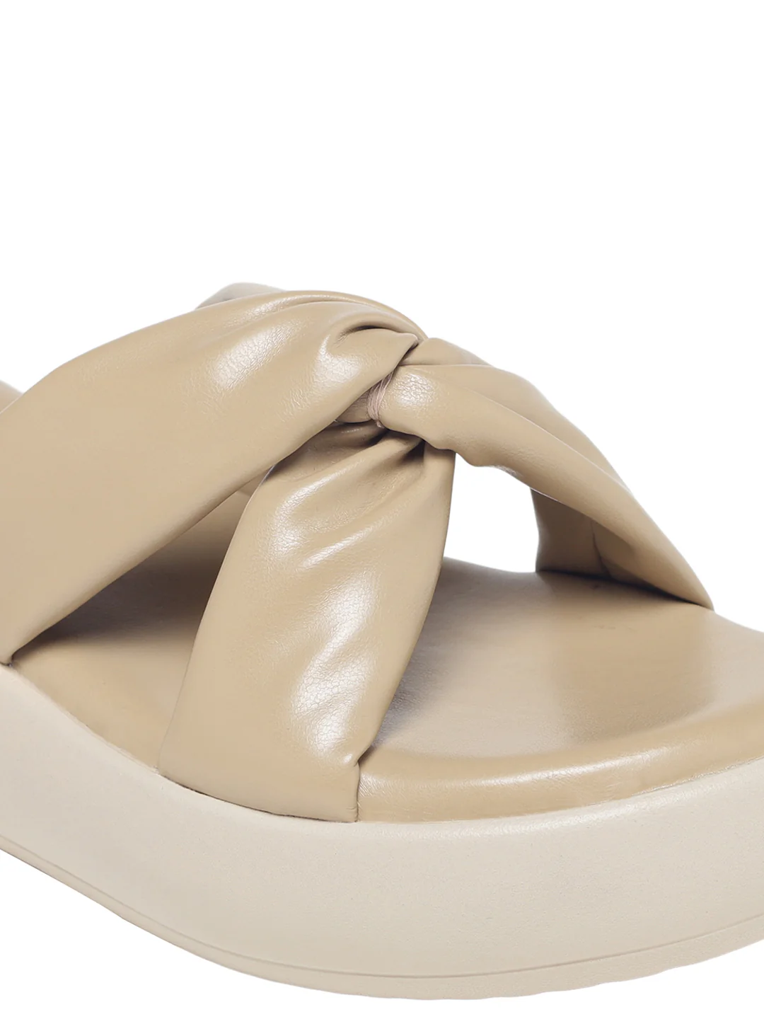 Galima Beige Flatform Heels - Image 5