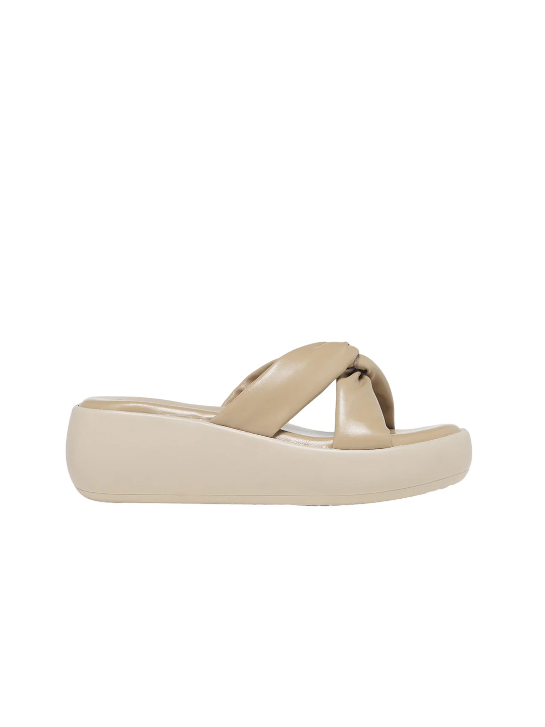 Galima Beige Flatform Heels - Image 7