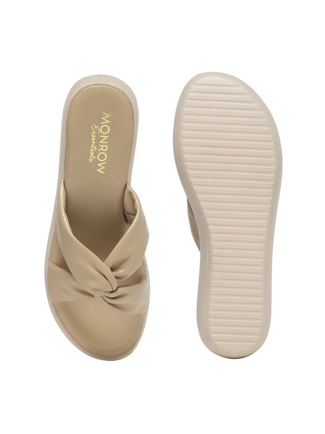 Galima Beige Flatform Heels - Image 8