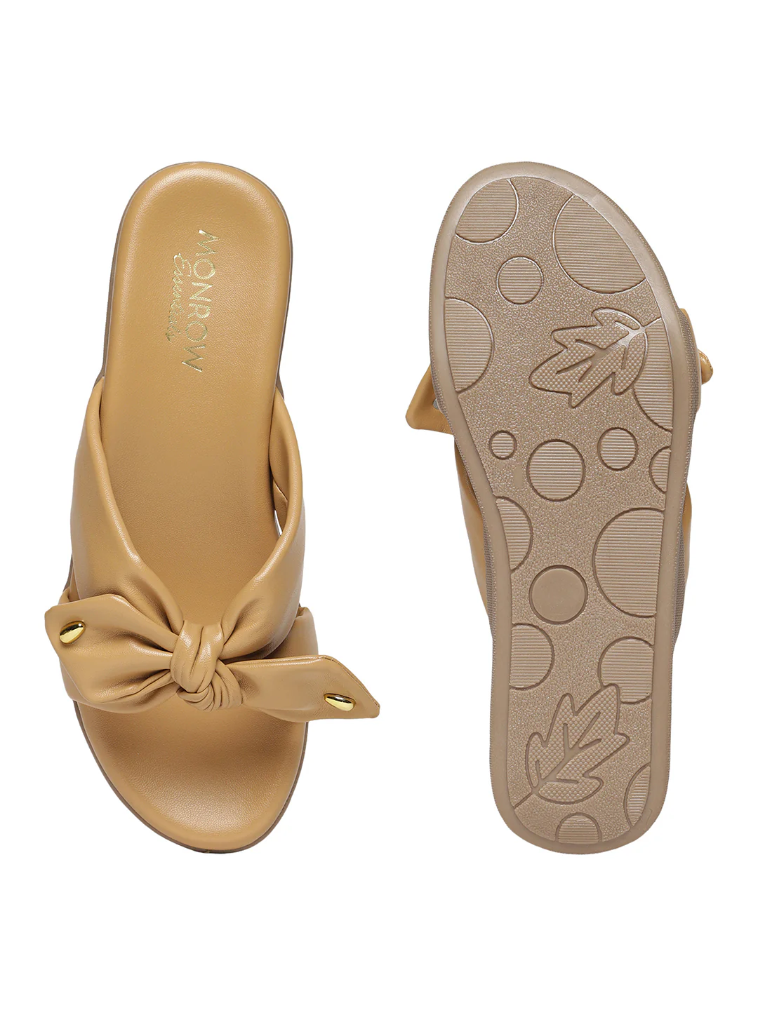 Helina Beige Flats - Image 5