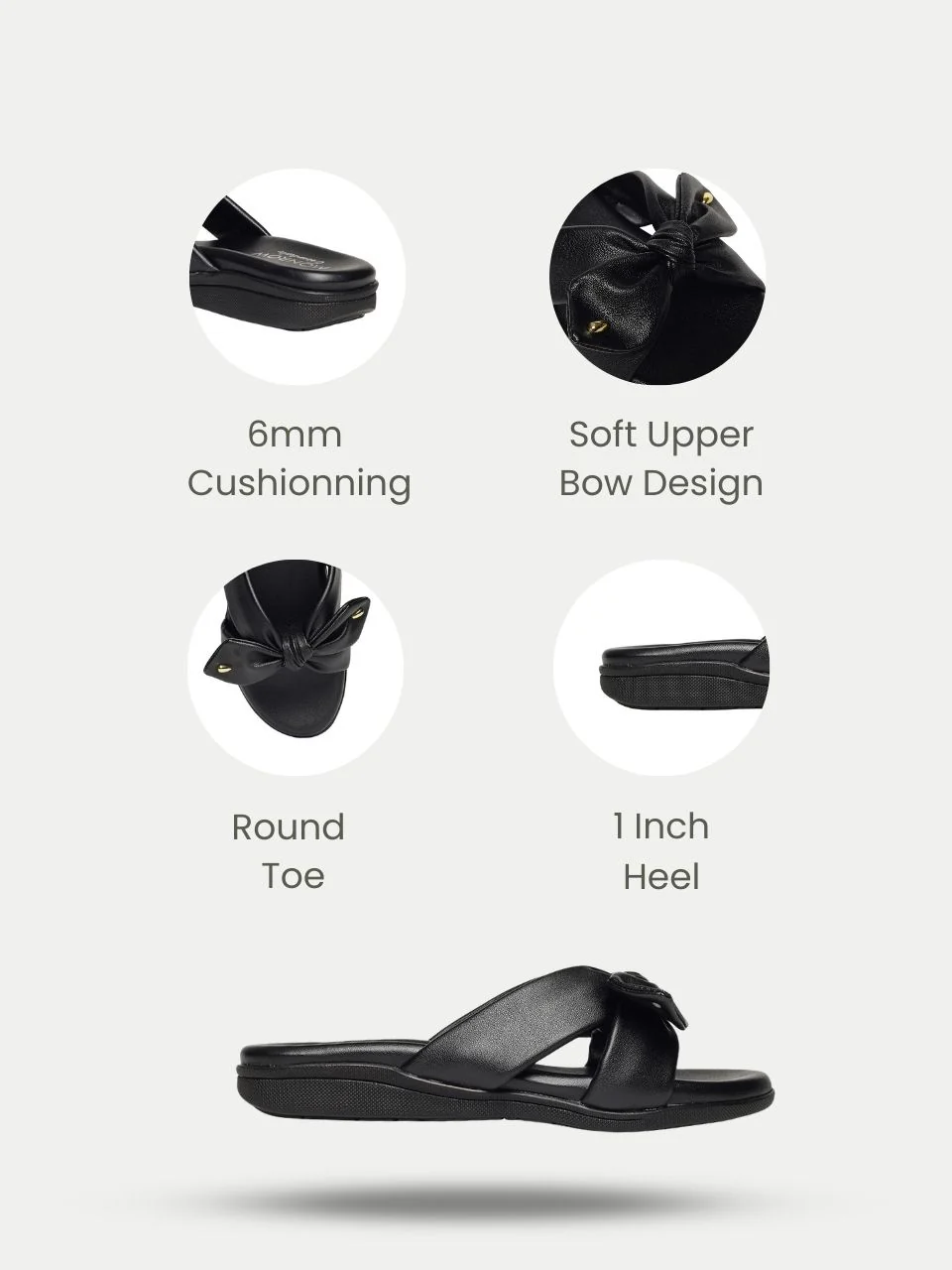 Helina Black Flats - Image 2