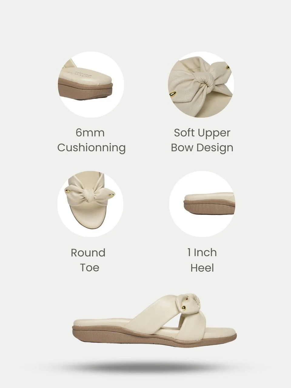 Helina Cream Flats - Image 2