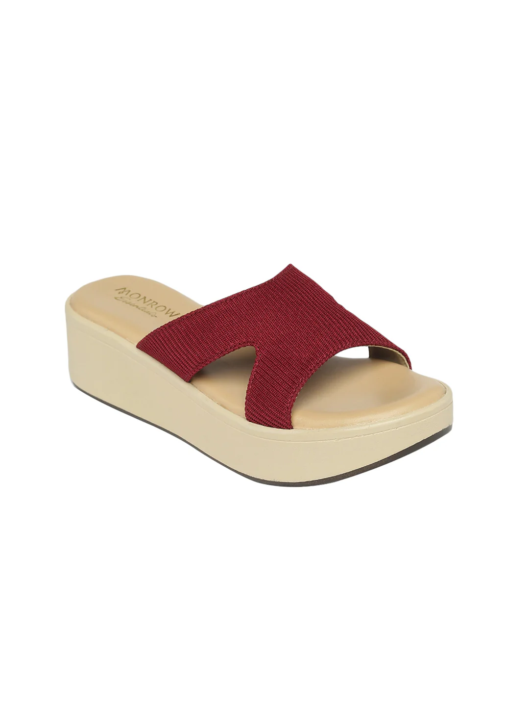 Inaya Maroon Wedge Heels - Image 2