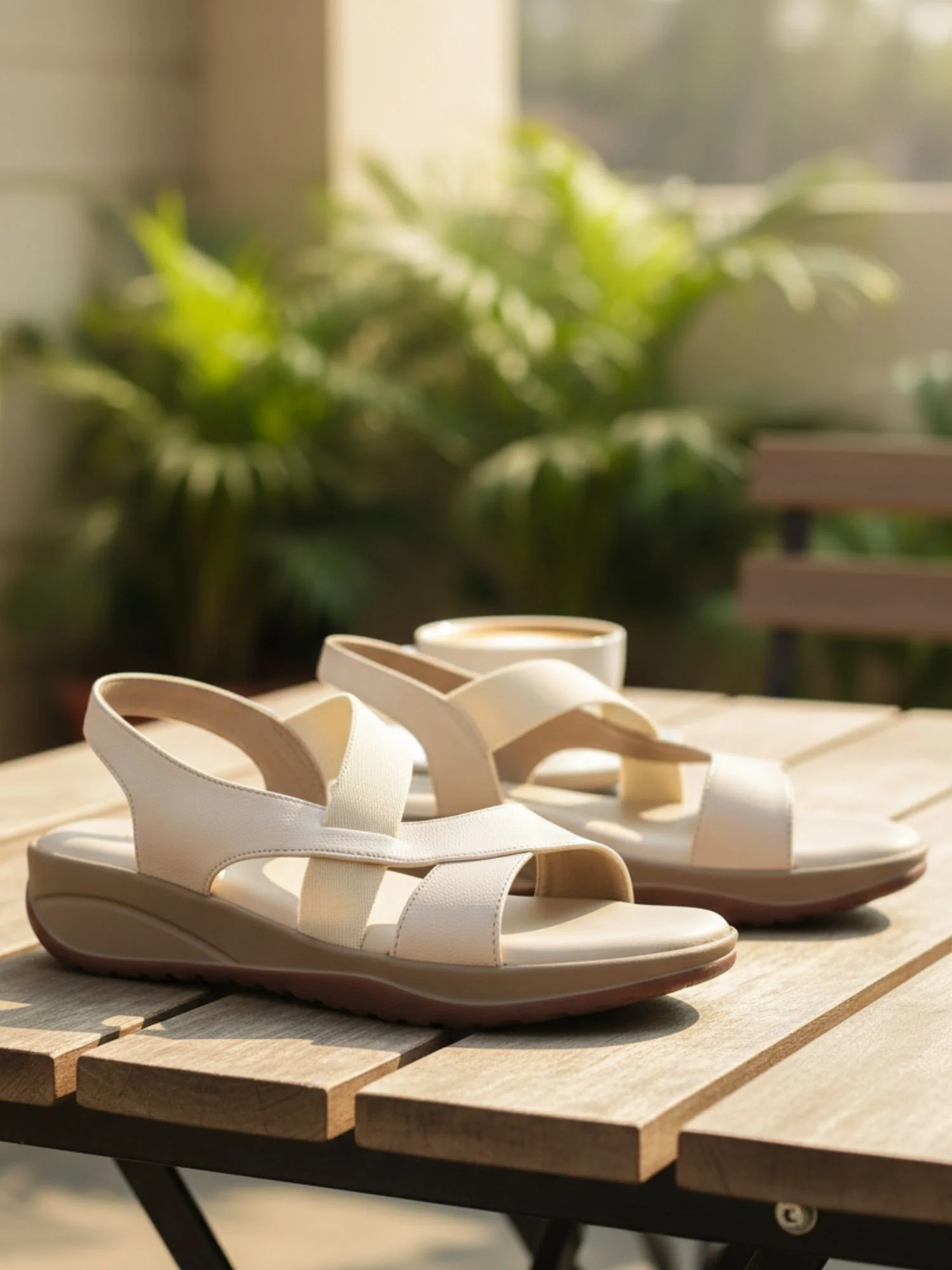 Carlee Cream Wedge Heel - Image 3