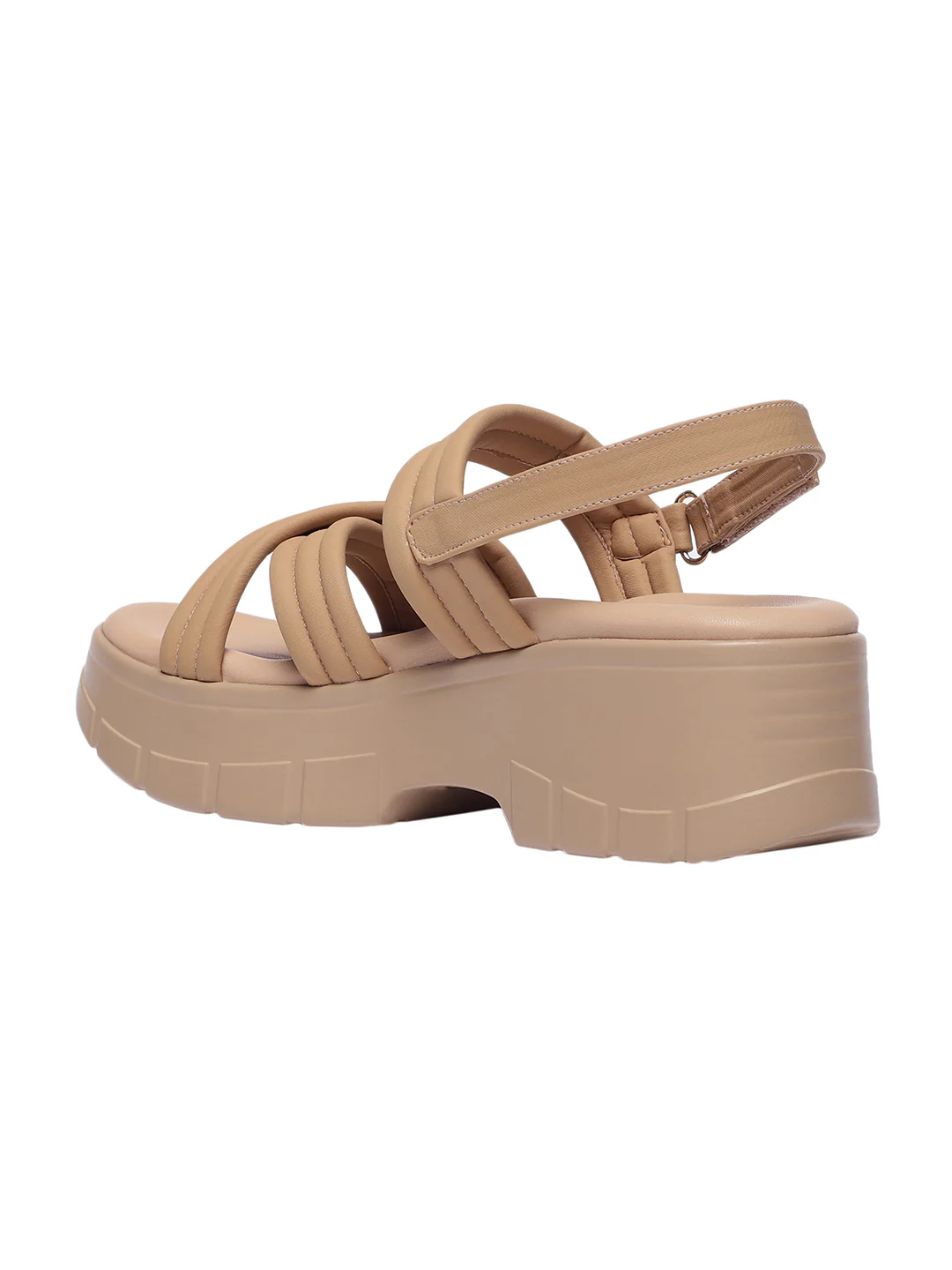 Jolie Beige Flatform Heels - Image 5