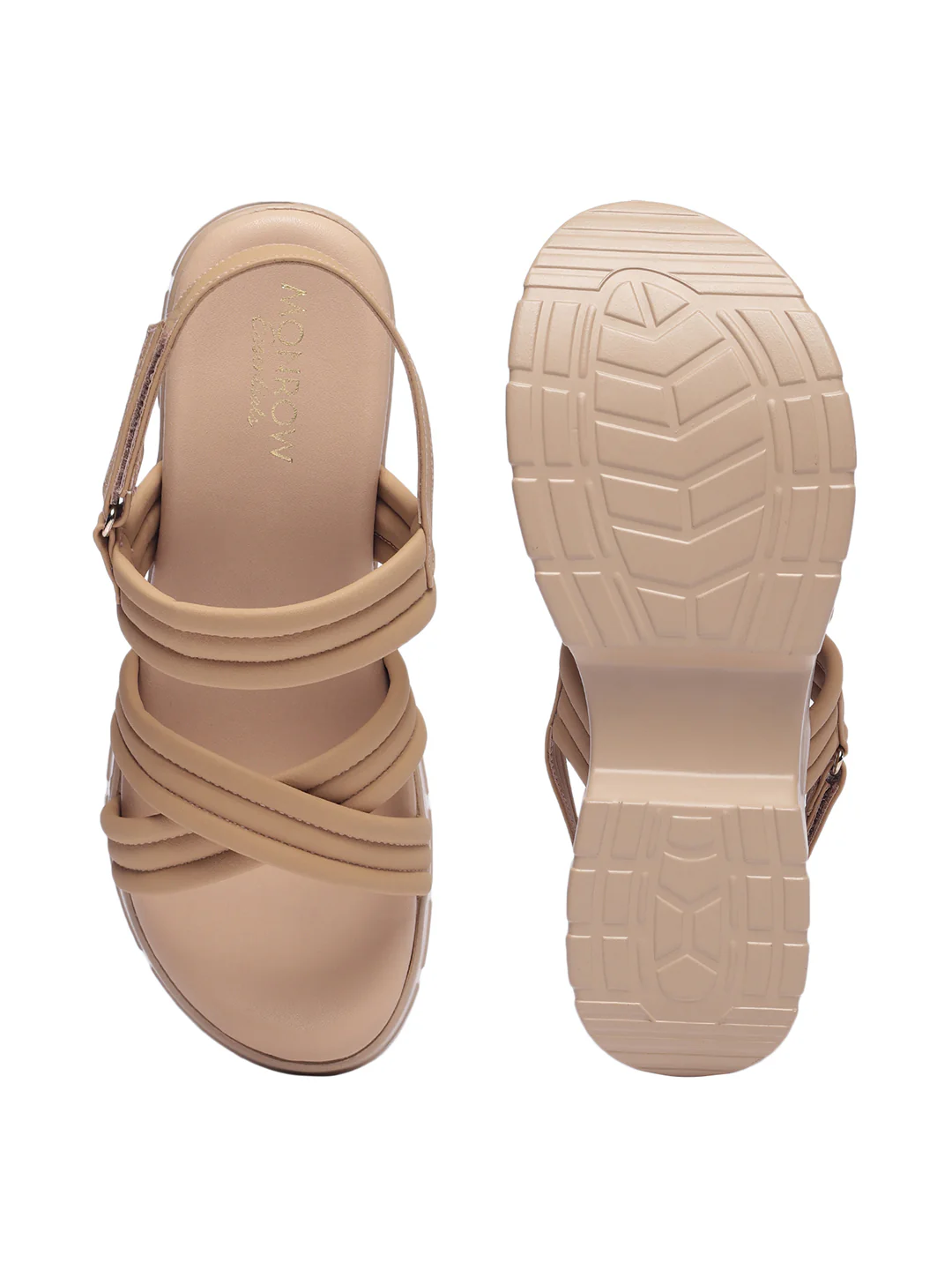 Jolie Beige Flatform Heels - Image 7