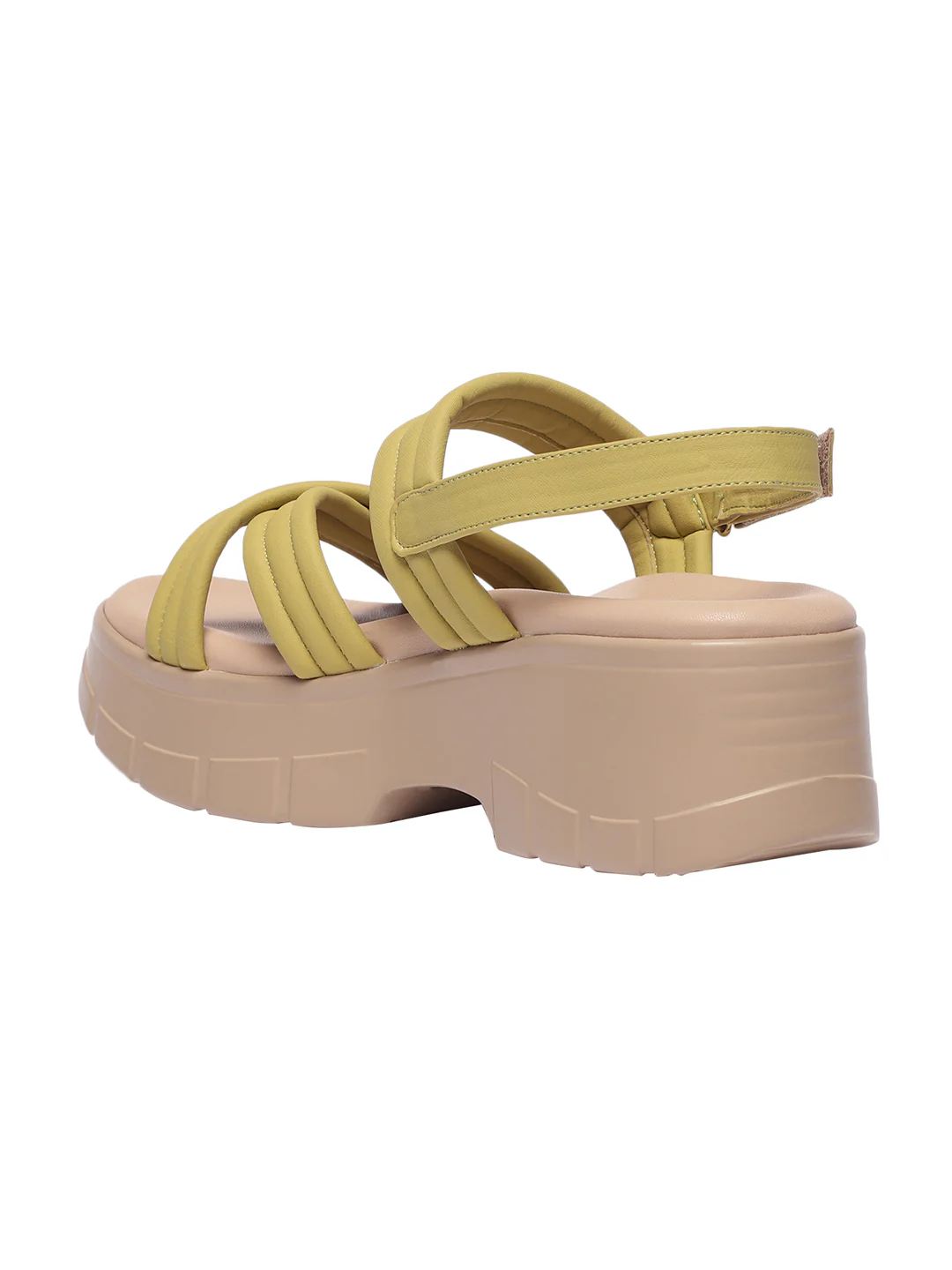 Jolie Yellow Flatform Heels - Image 5