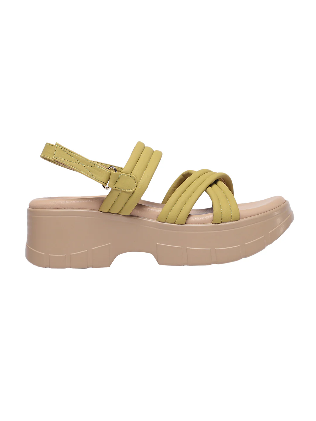Jolie Yellow Flatform Heels - Image 6