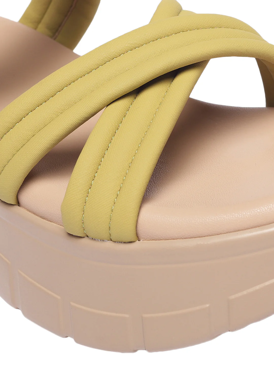 Jolie Yellow Flatform Heels - Image 8