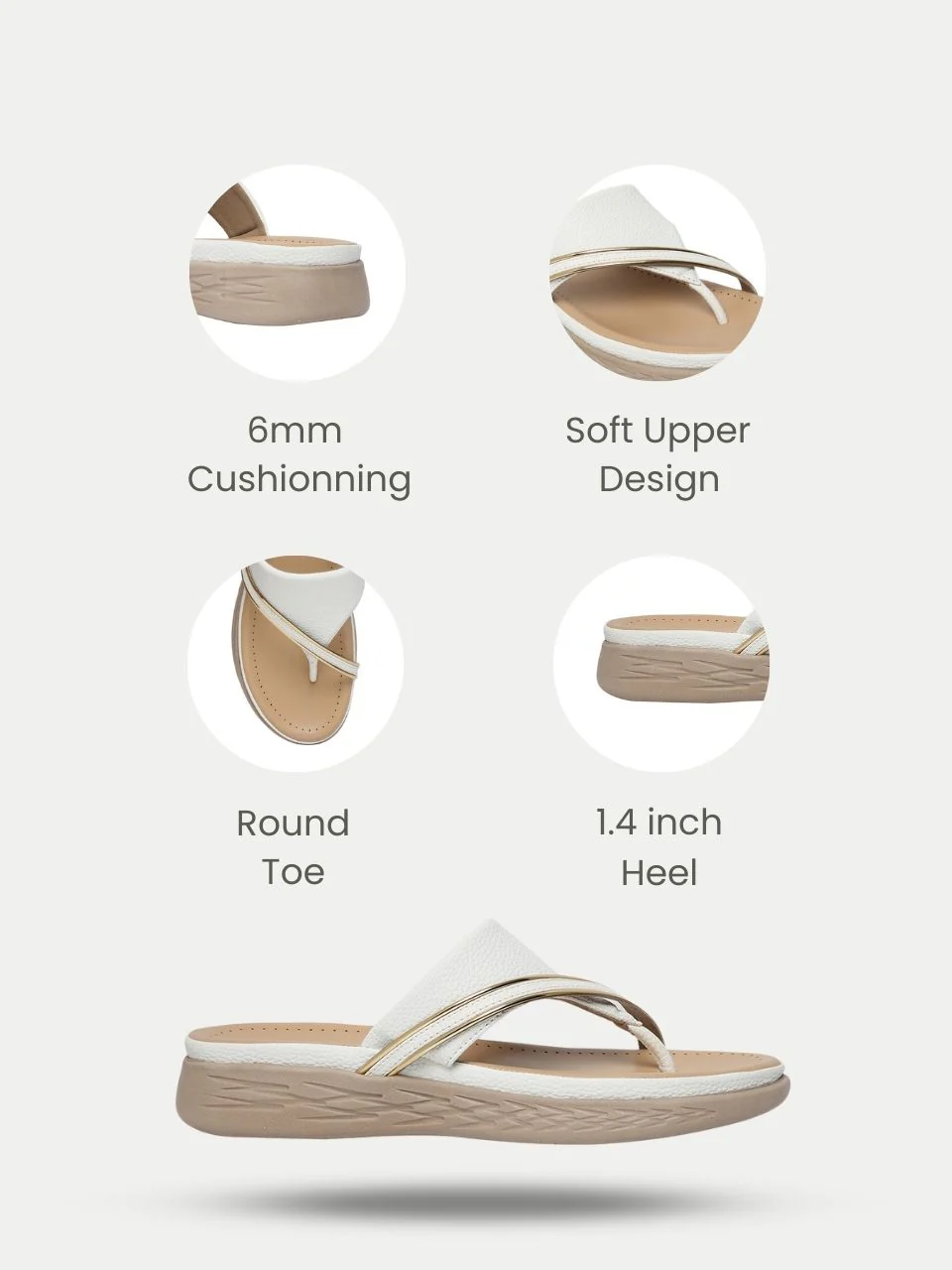 Julia White Flats - Image 2