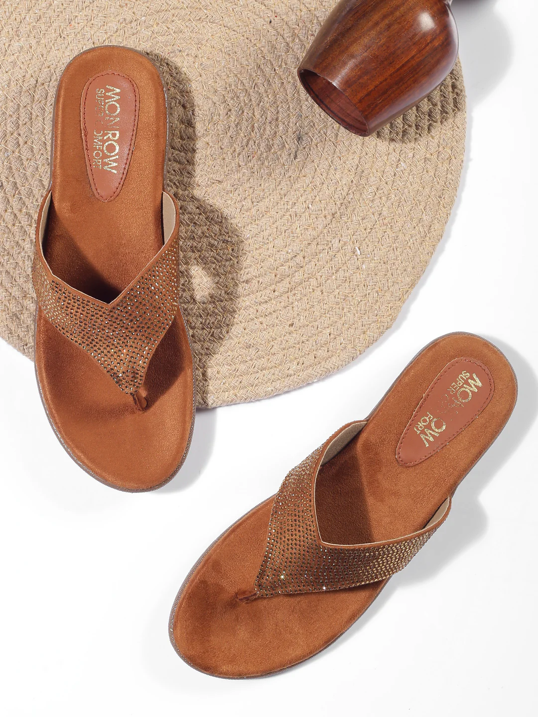 Kamila Brown Wedge Heels - Image 3