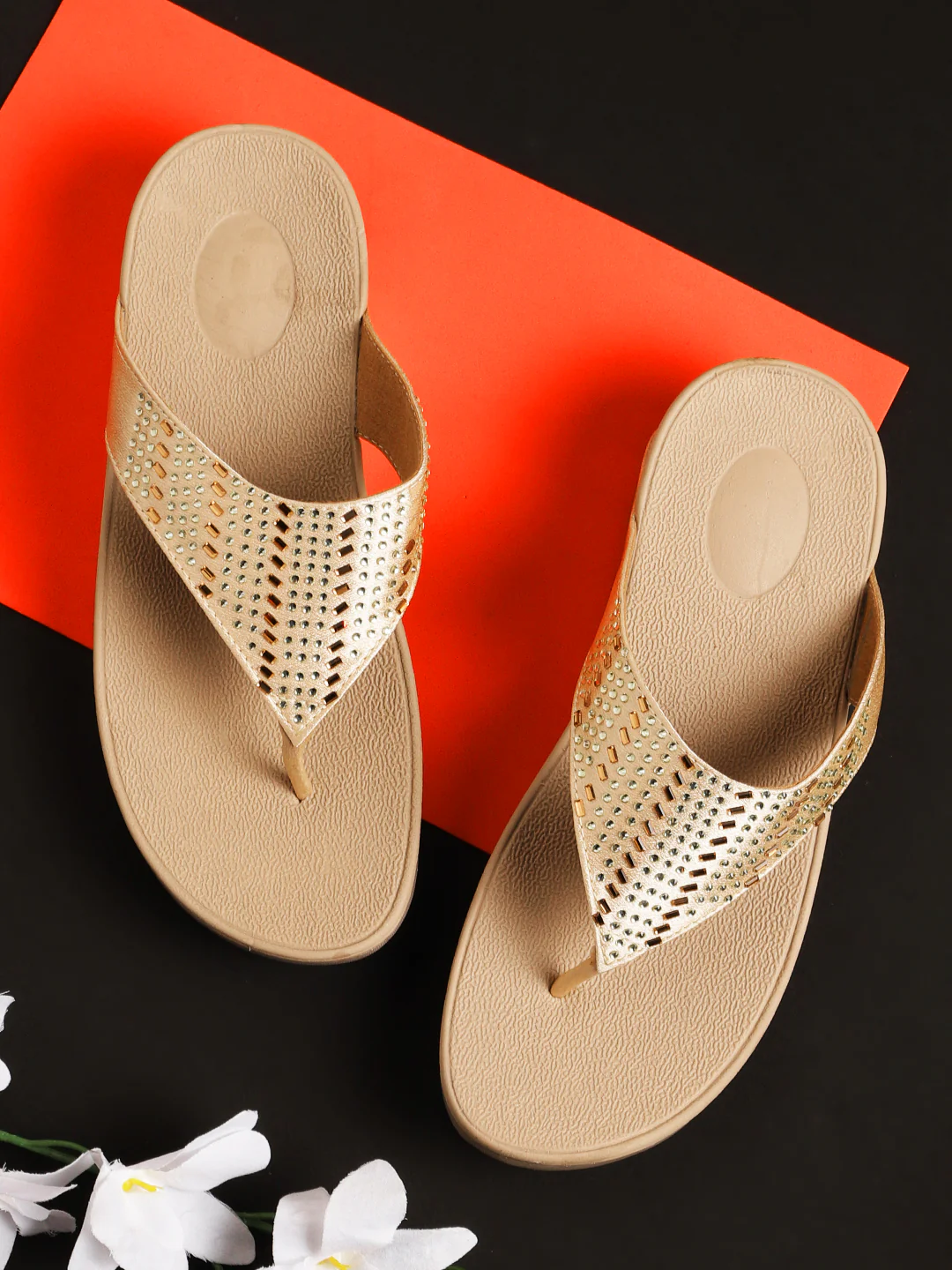 Layla Rose Gold Flats - Image 3