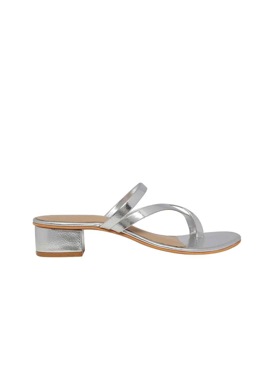Leila Silver Block Heels - Image 5