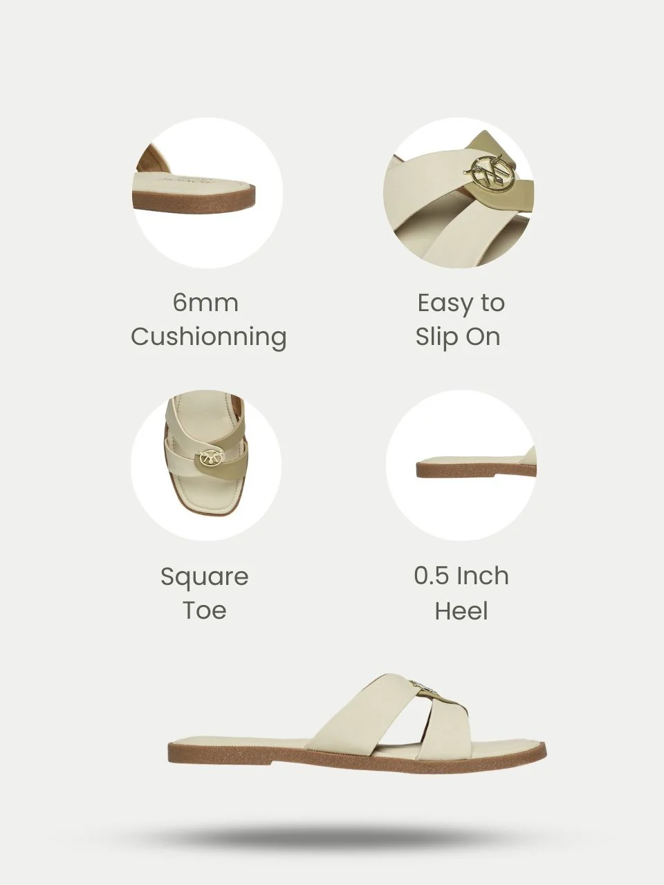 Liora Cream Flats - Image 2