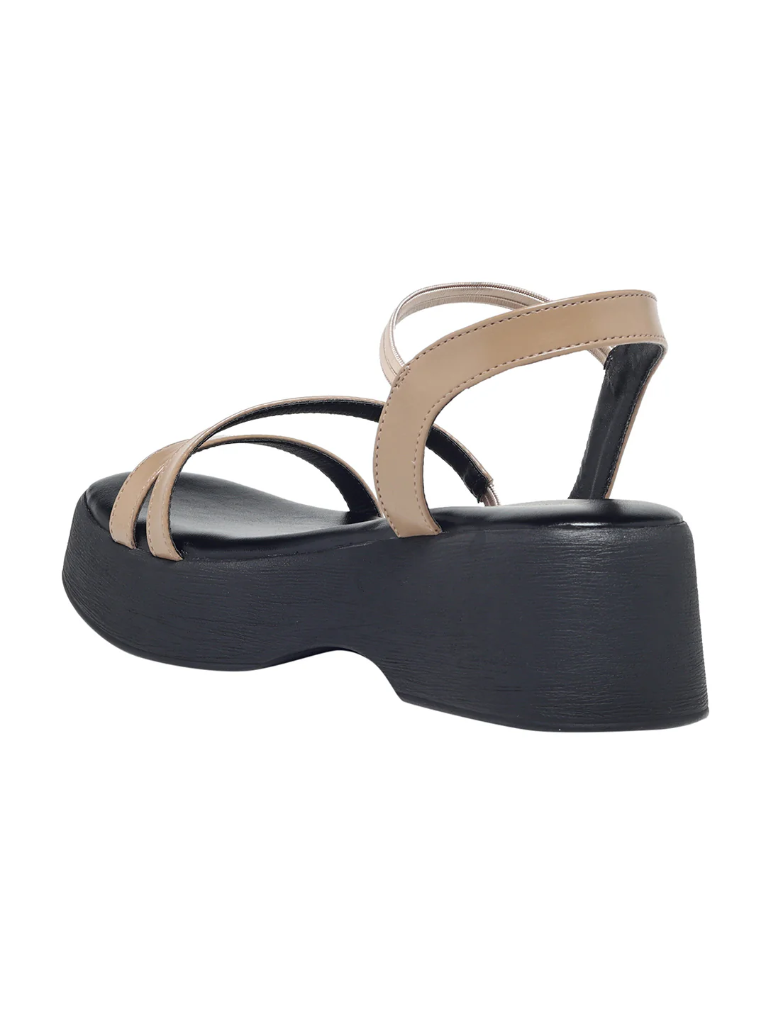 Lynda Beige Flatform Heels - Image 5