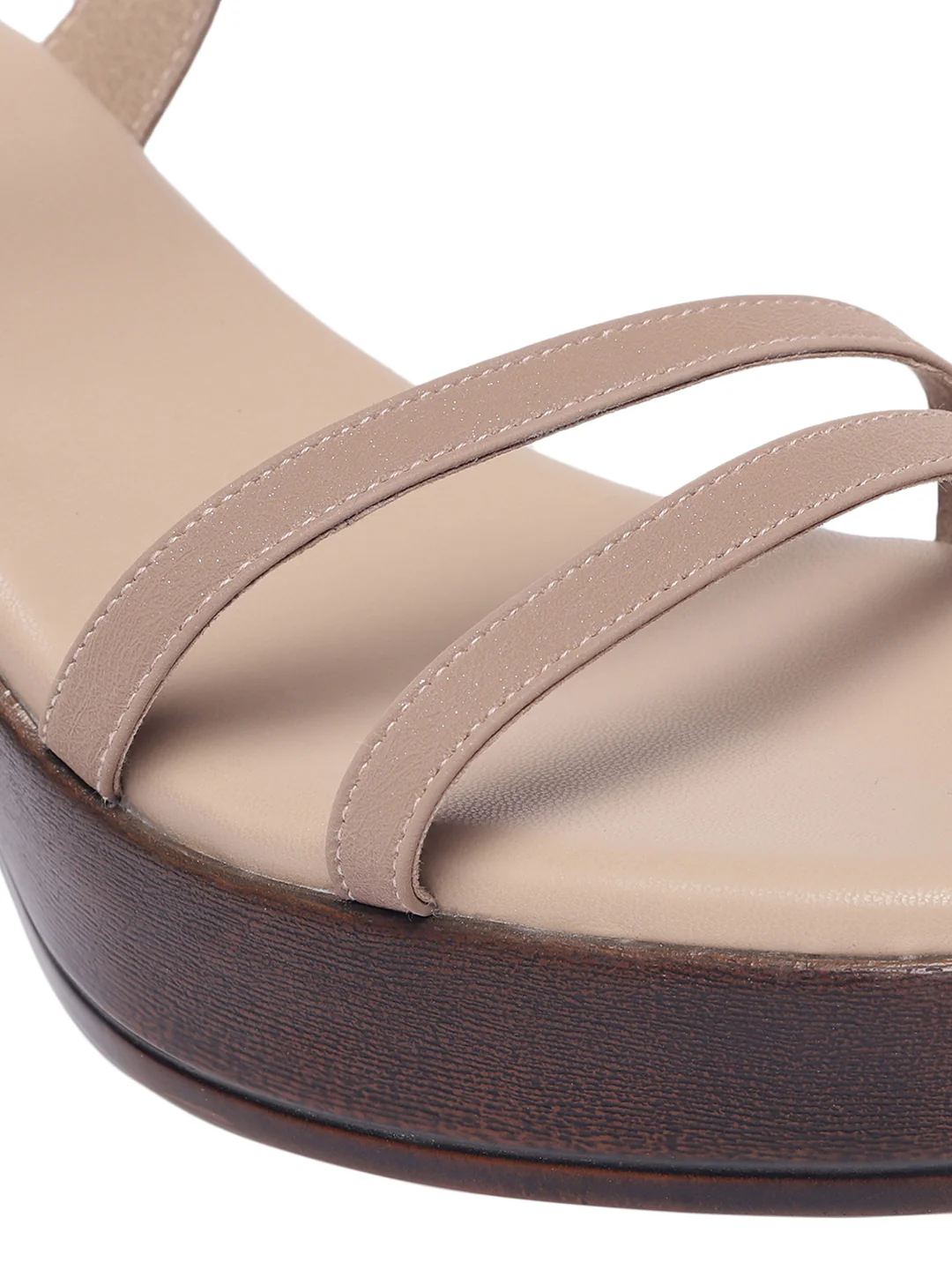 Marley Beige Wedge Heels - Image 3