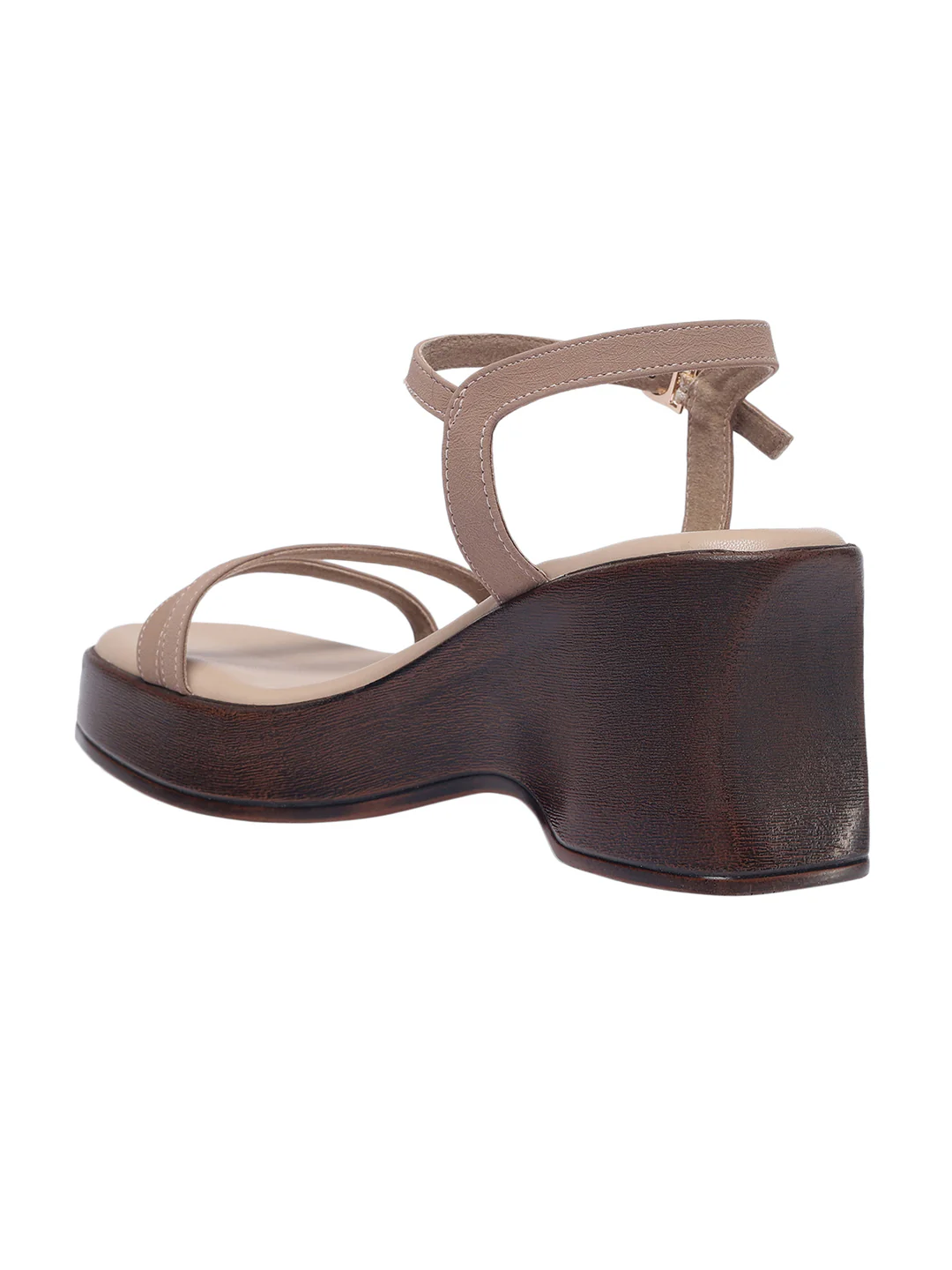 Marley Beige Wedge Heels - Image 5