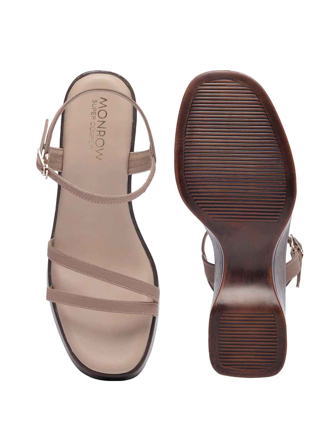 Marley Beige Wedge Heels - Image 7