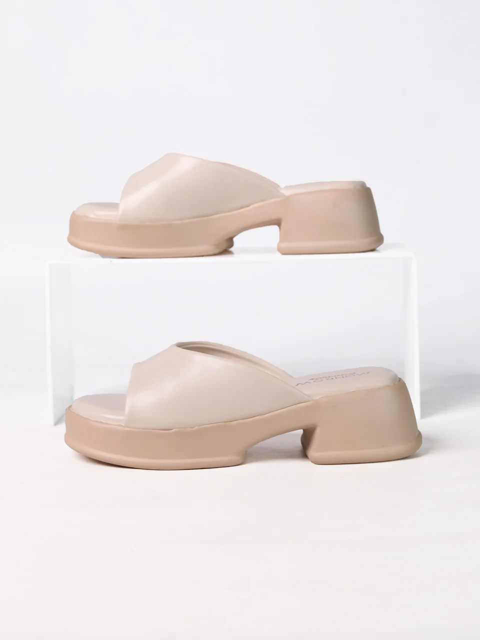 Millie Cream Platform Heels - Image 3