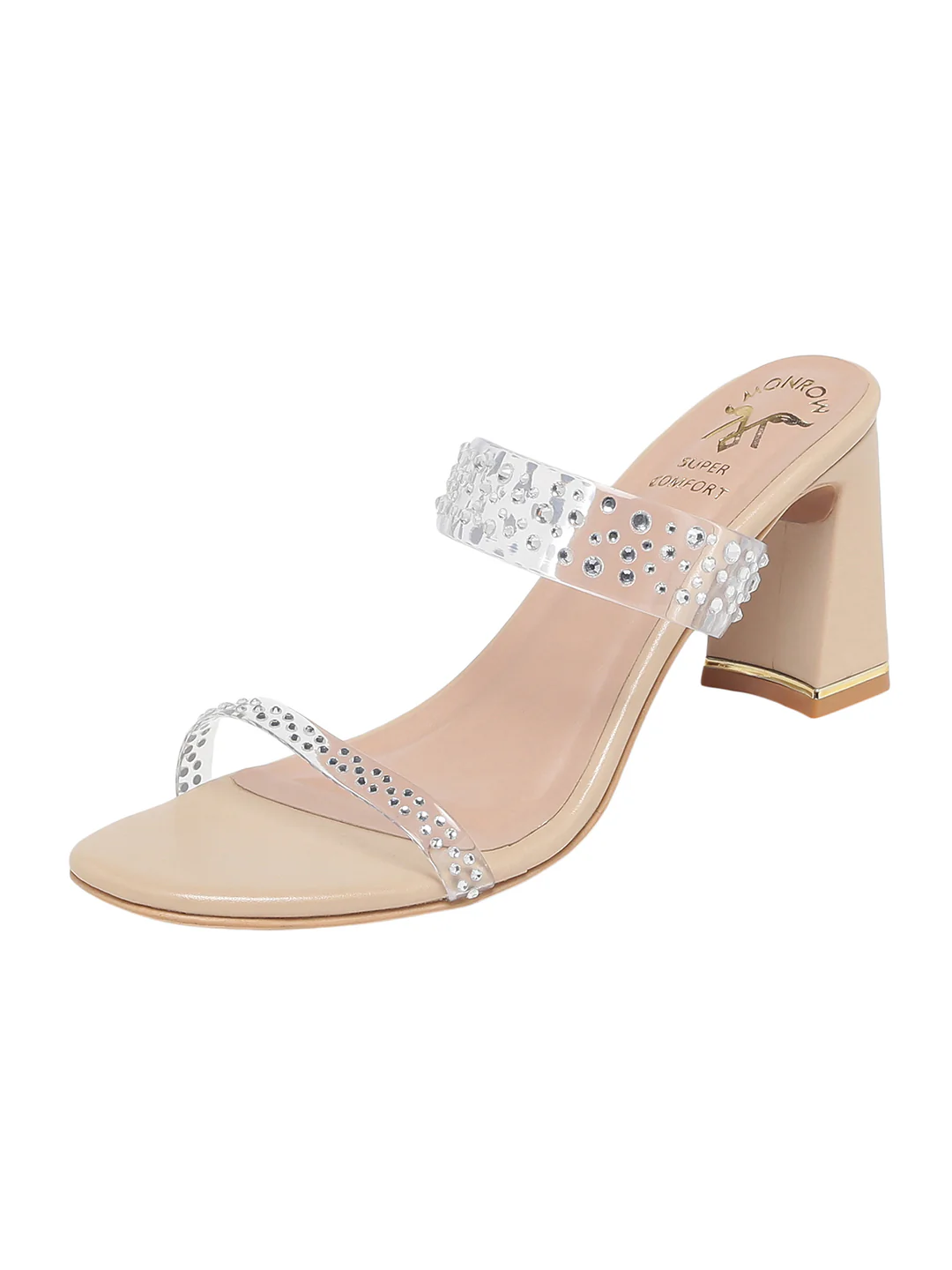 Minaqo Nude Block Heels - Image 11
