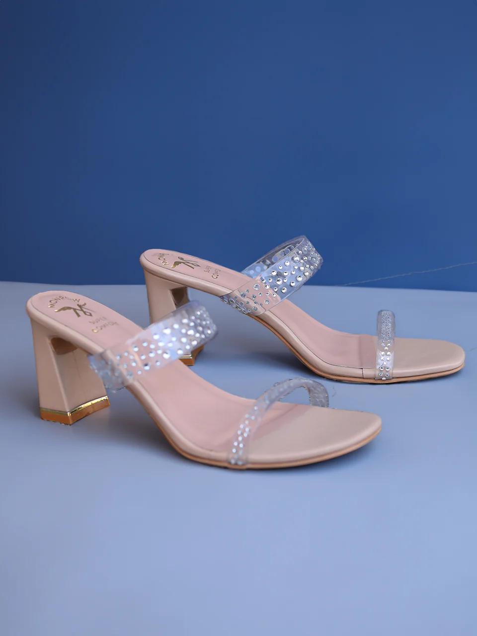 Minaqo Nude Block Heels - Image 5