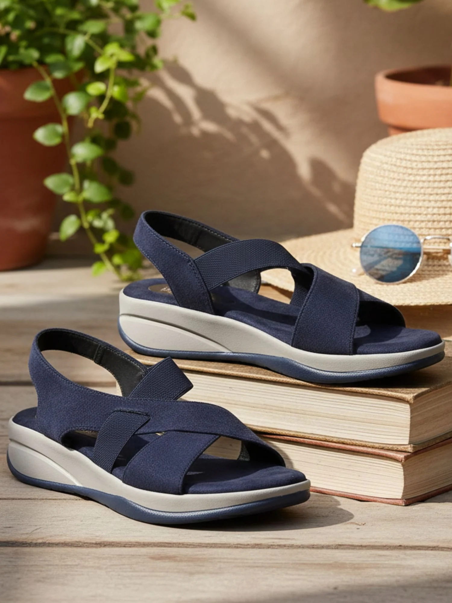 Carlee Blue Wedge Heel - Image 3