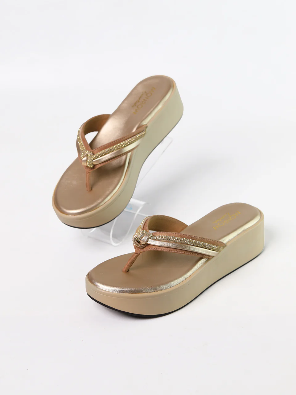 Nancy Gold Flatform Heels - Image 4