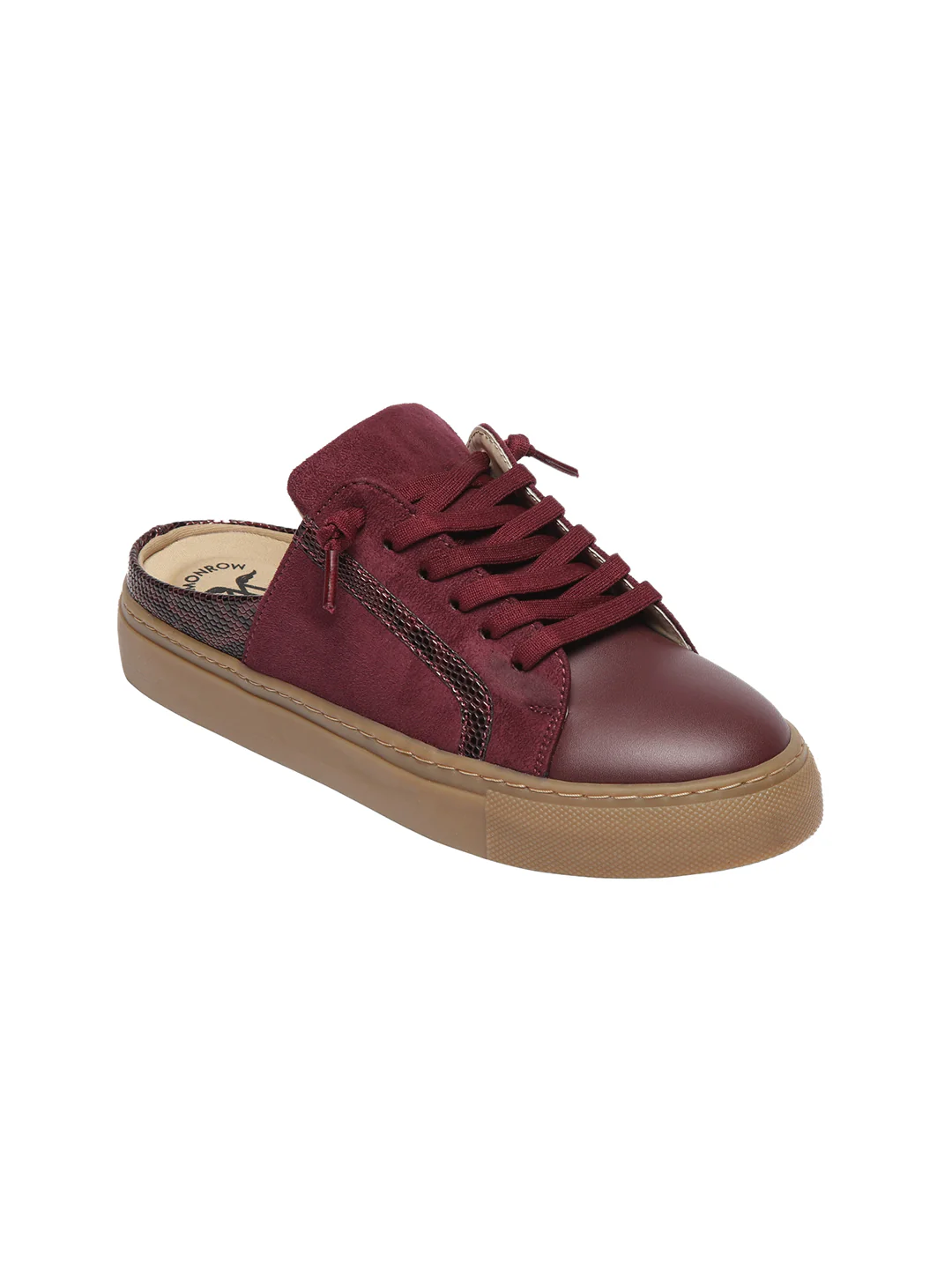Nicola Maroon Flat Sneakers - Image 2