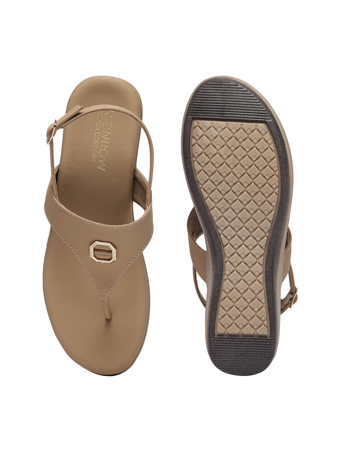 Niva Beige Wedge Heels - Image 7