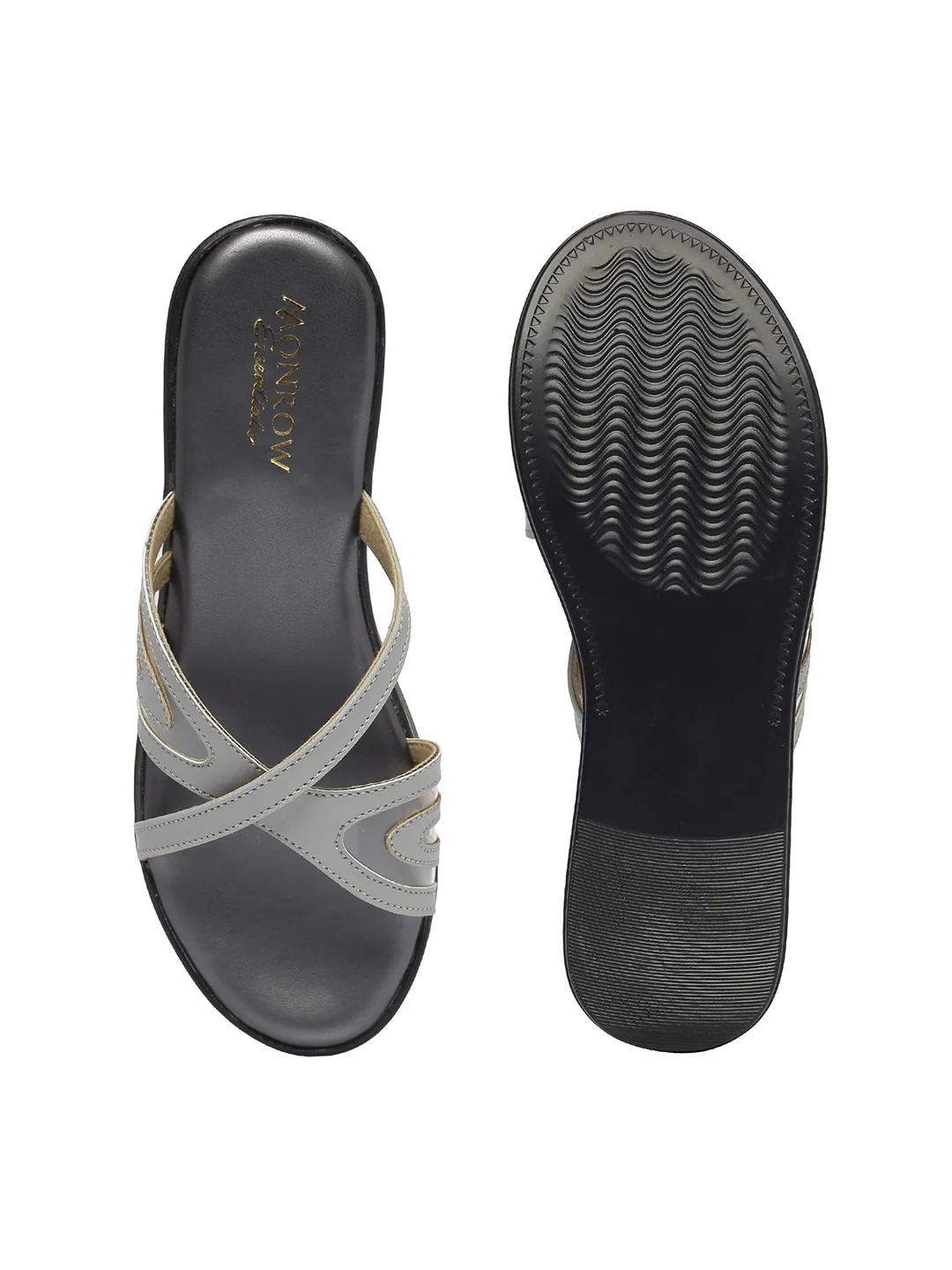 Pari Grey Wedge Heels - Image 6