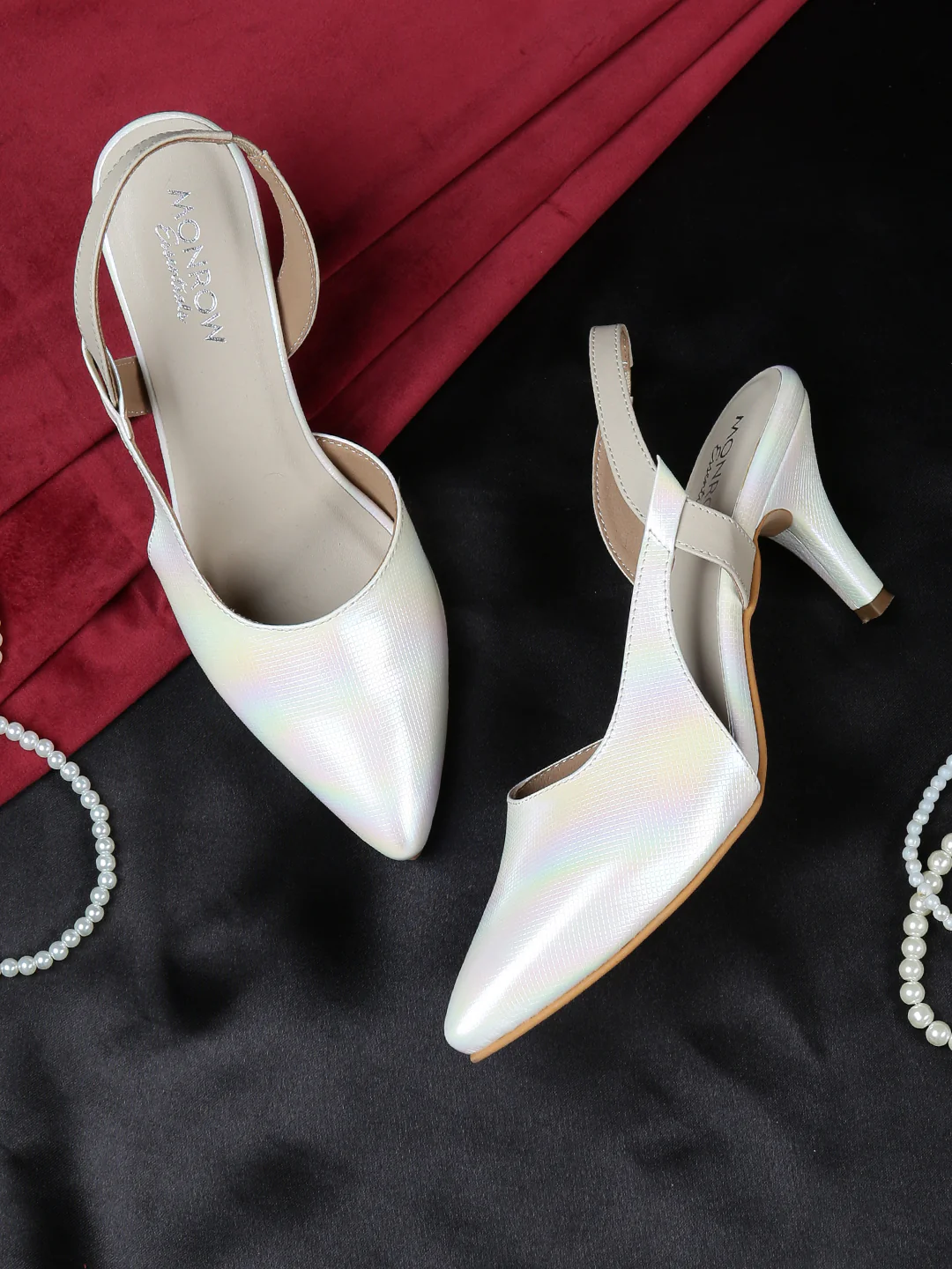 Penelope Beige Kitten Heels - Image 5