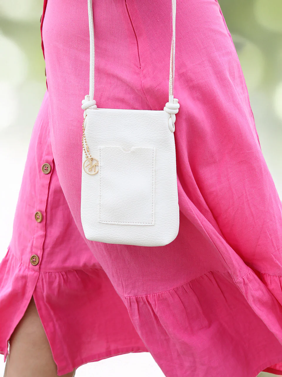 Piqo White Sling Bag