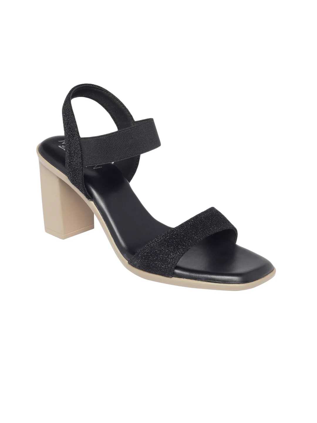 Prisha Black Block Heels - Image 2