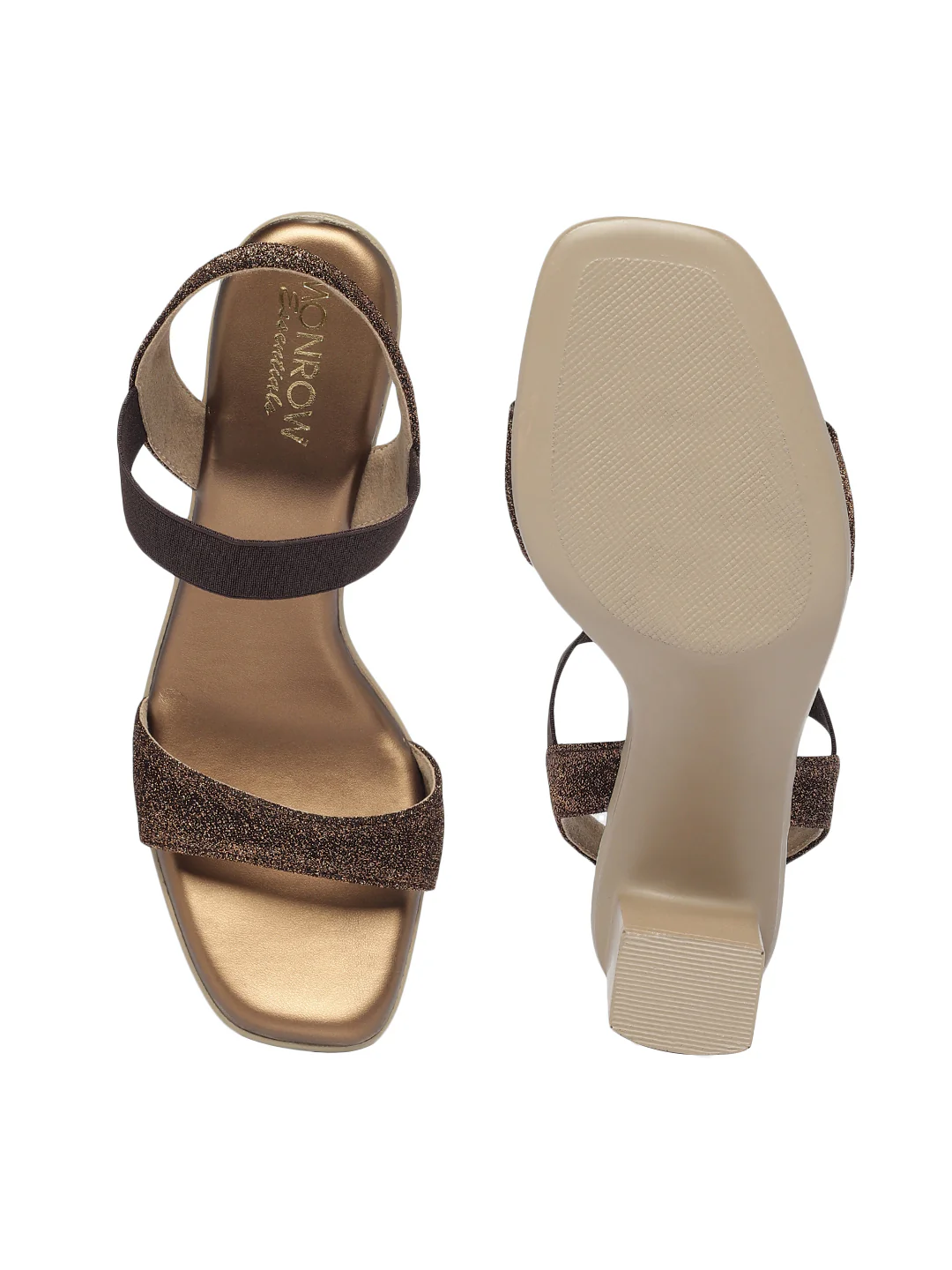 Prisha Bronze Block Heels - Image 6