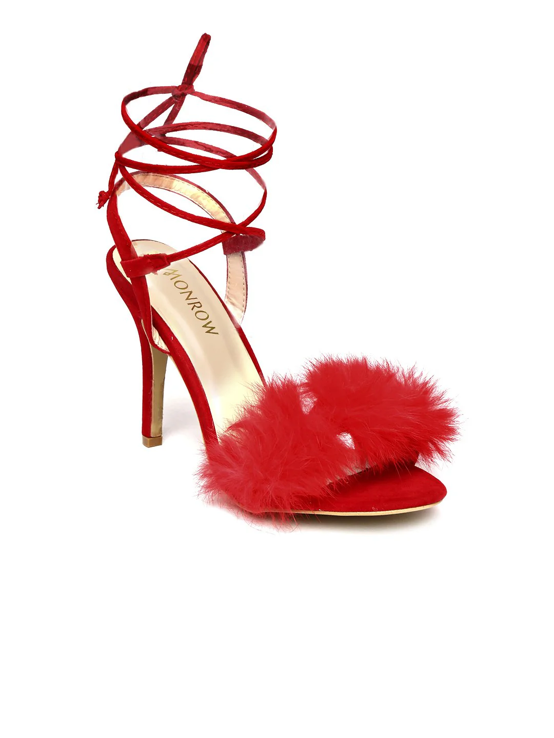 Red Fur Finesse Kitten Heel - Image 2