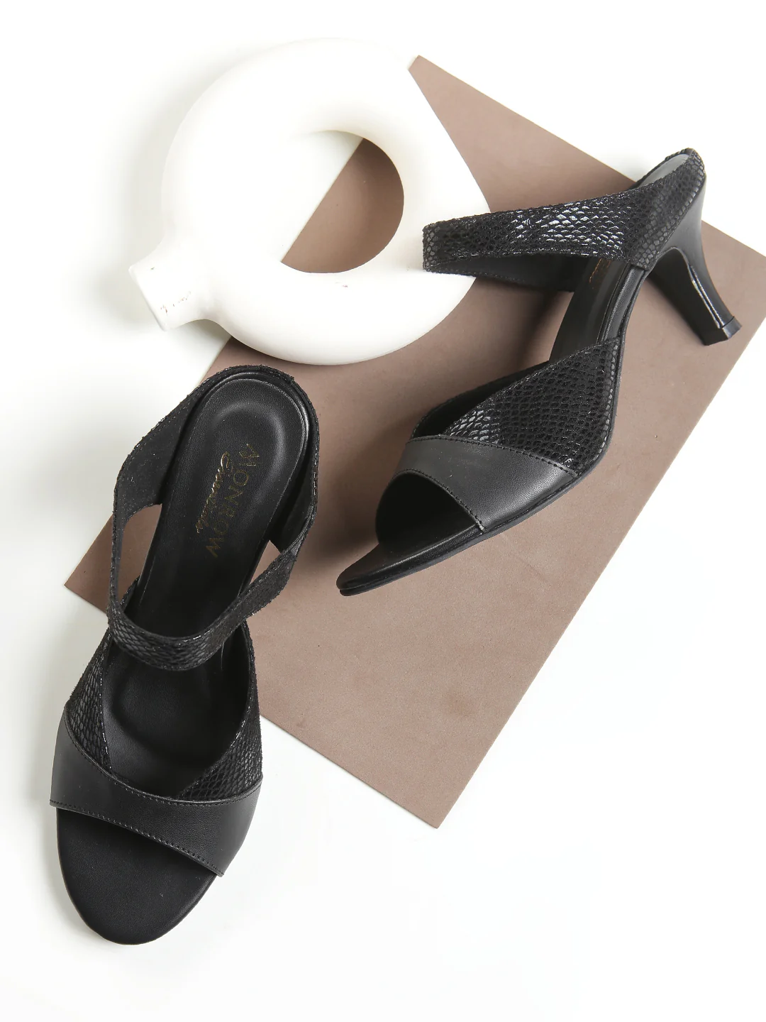 Regina Black Kitten Heel - Image 11