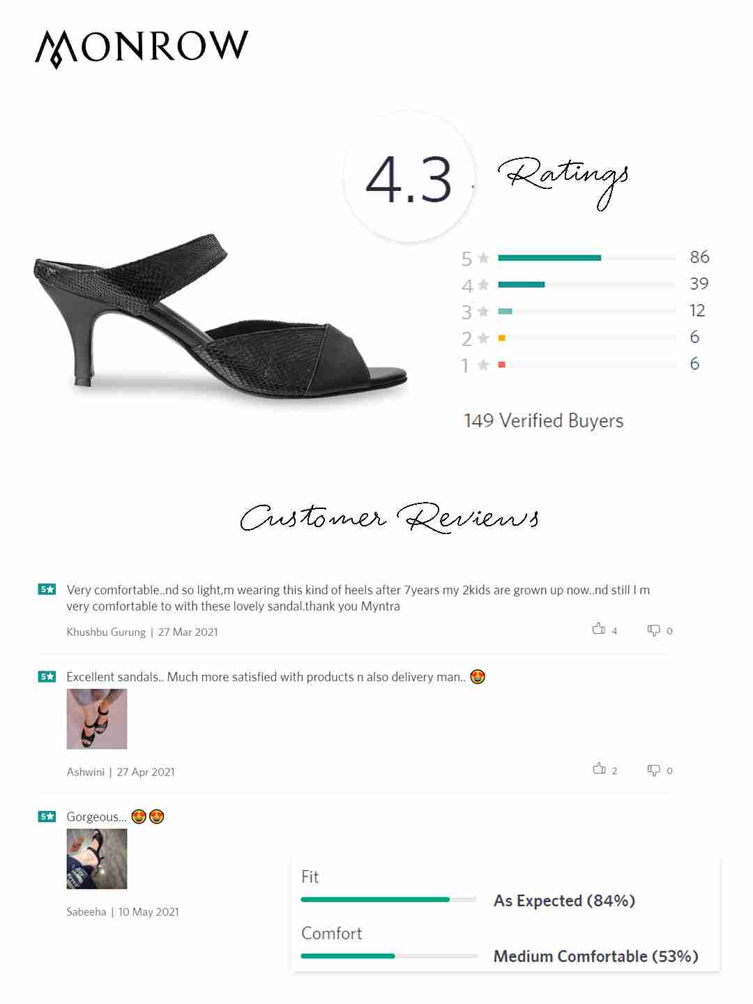 Regina Black Kitten Heel - Image 8