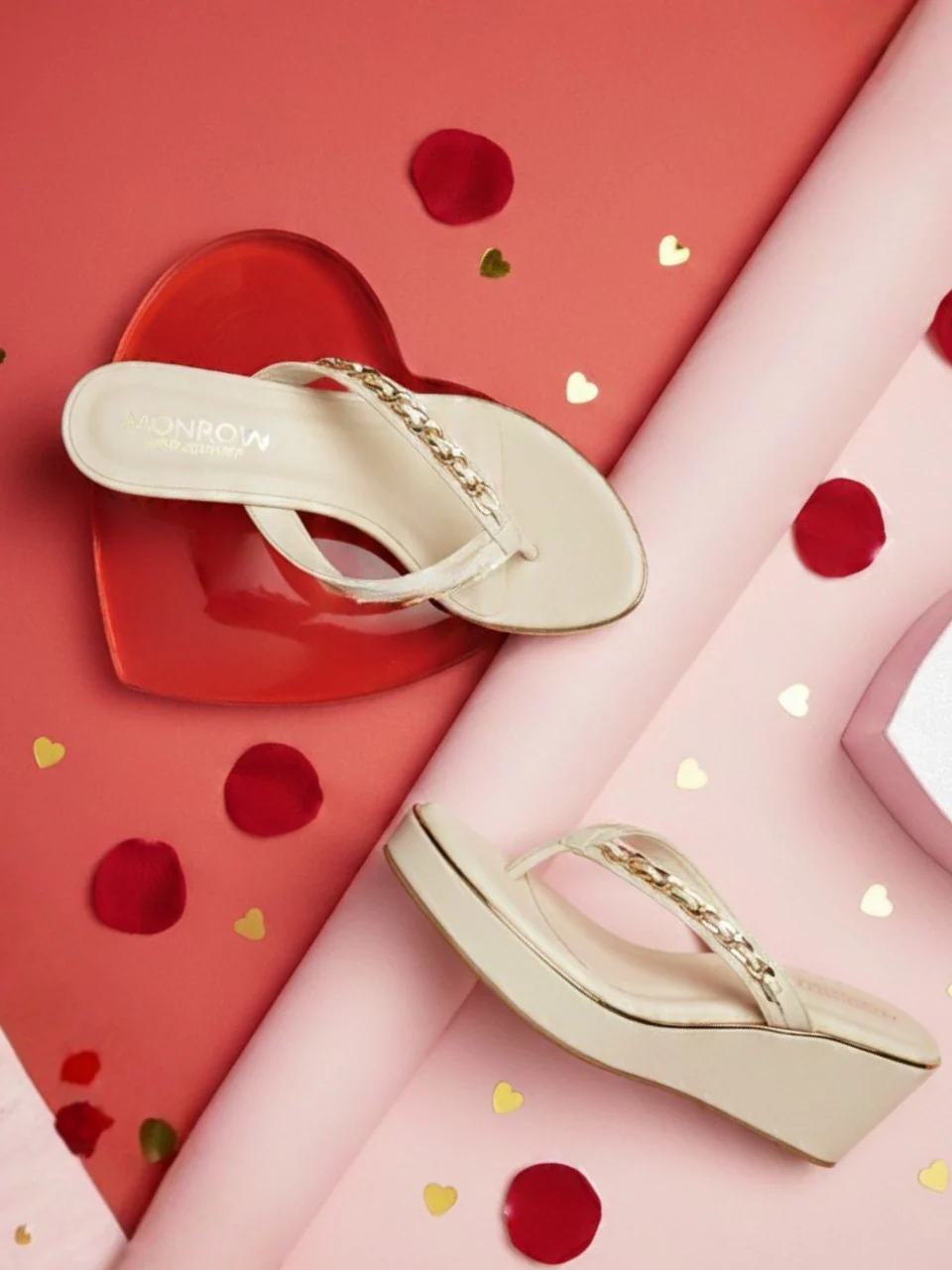 Rosalie Cream Wedge Heels - Image 13