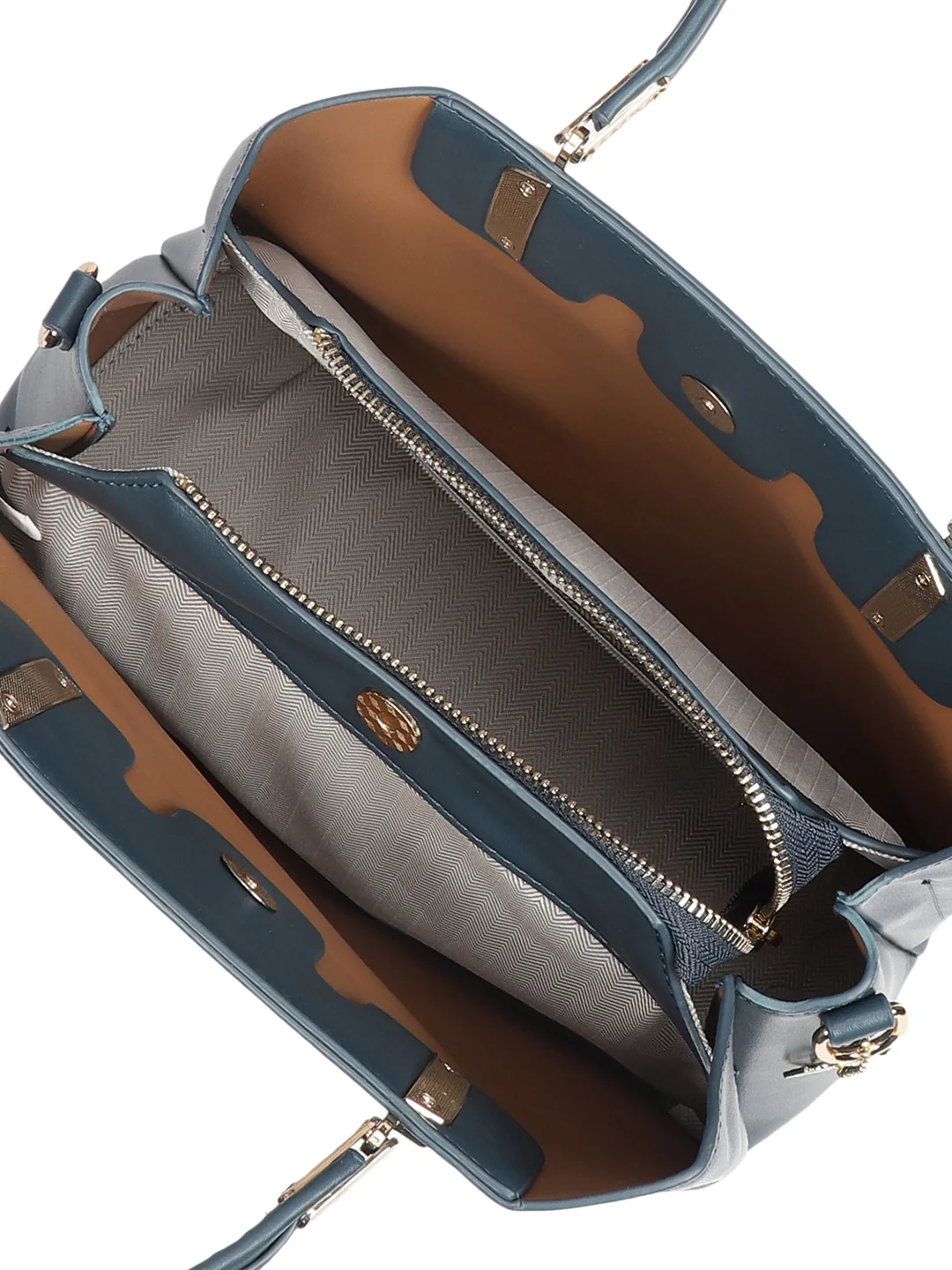 Rosy Teal Satchel Bag - Image 5