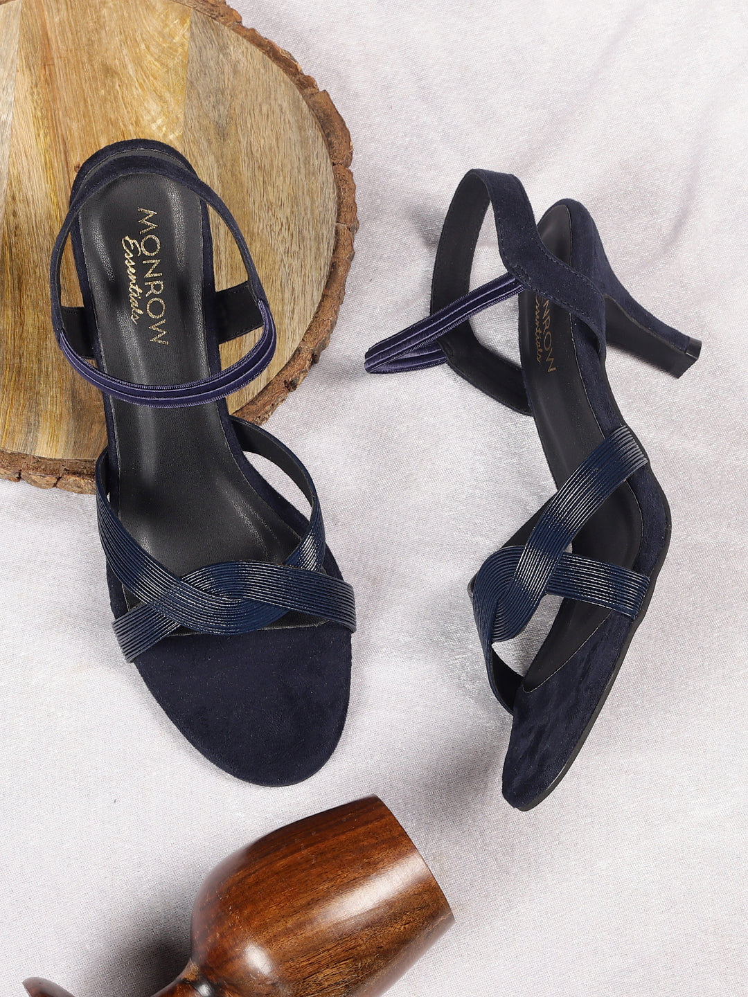Ruhi Navy Blue Kitten Heels - Image 5