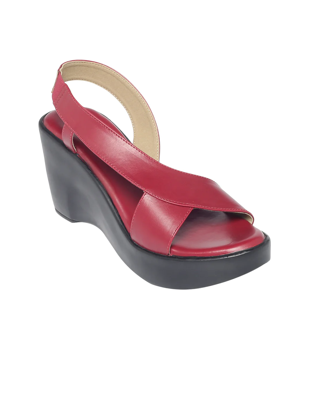 Samaira Maroon Wedge Heels - Image 2