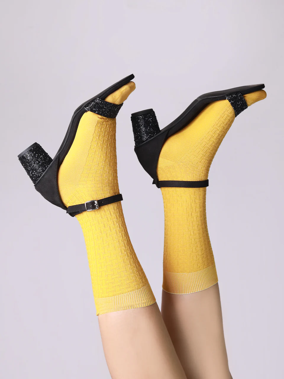 Saylor Black Block Heel - Image 10